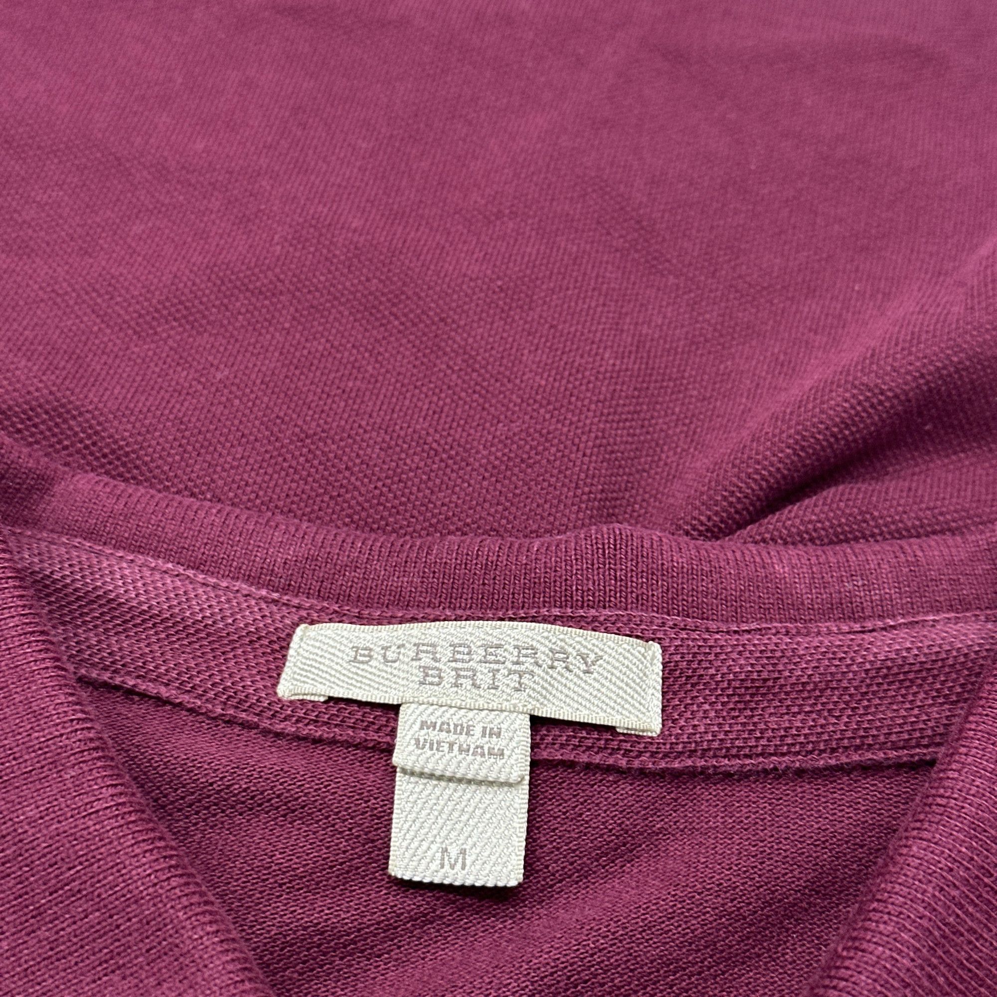 Burberry Burberry Burgundy Polo Shirt Size M Size US M / EU 48-50 / 2 - 3 Thumbnail