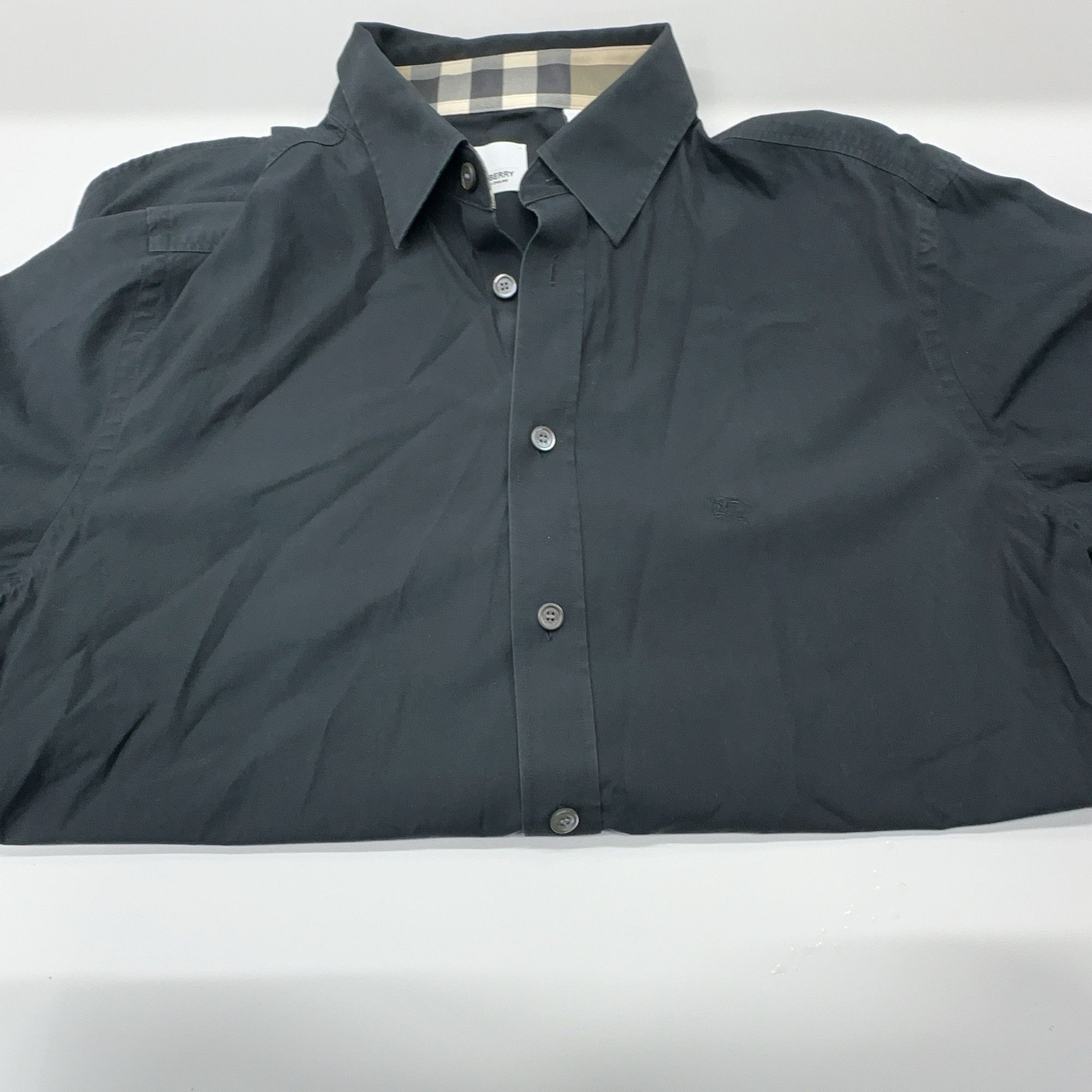 Burberry Burberry Check Collar Long Sleeve Shirt Size L Size US L / EU 52-54 / 3 - 6 Thumbnail