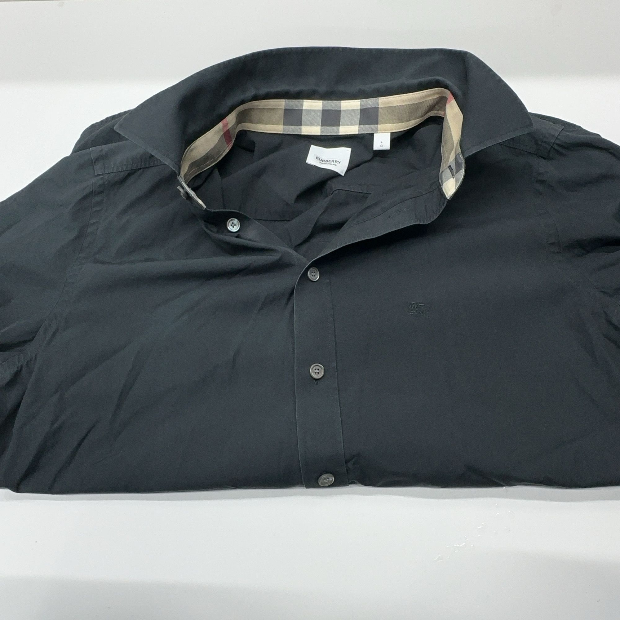 Burberry Burberry Check Collar Long Sleeve Shirt Size L Size US L / EU 52-54 / 3 - 5 Thumbnail
