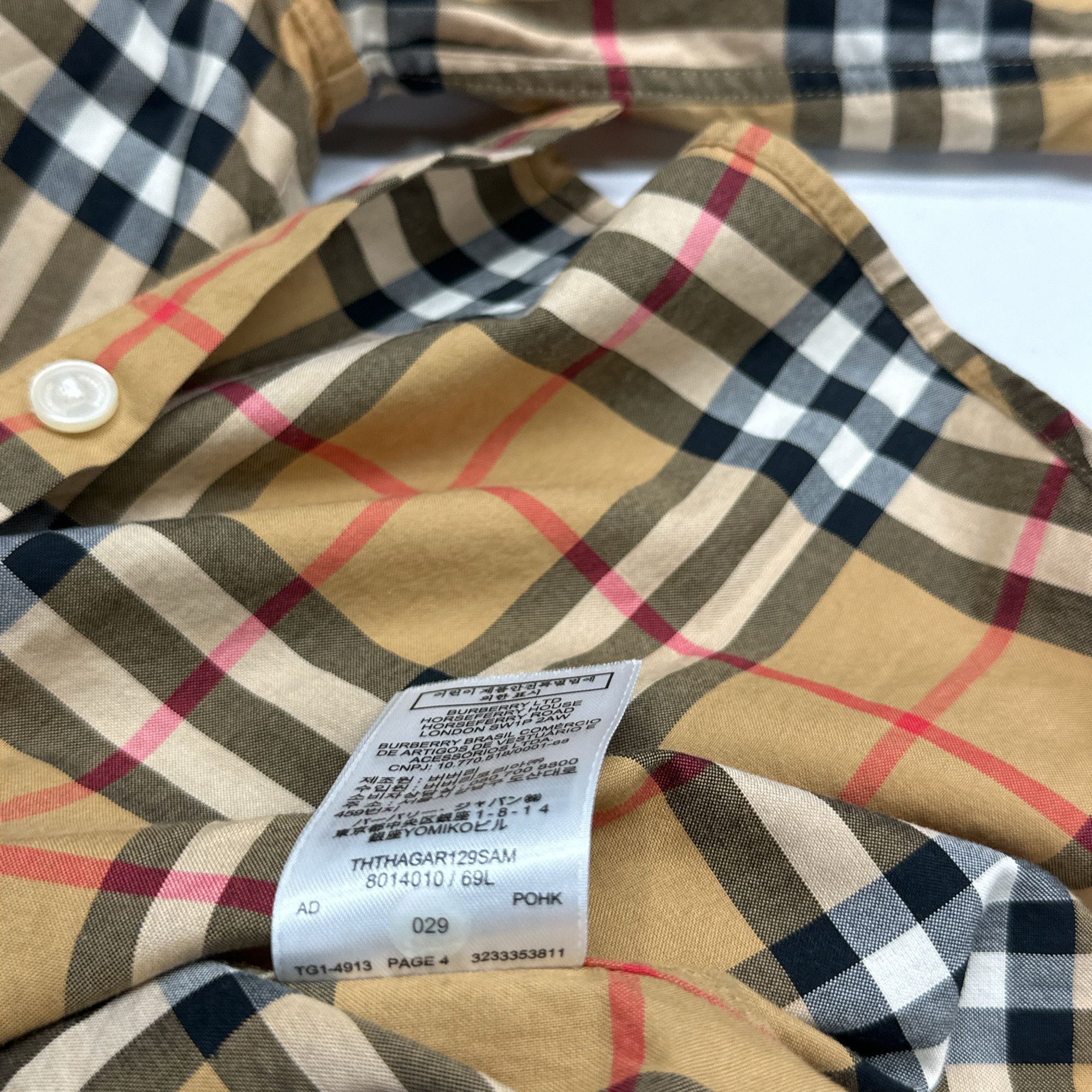 Burberry Burberry Classic Check Button Up Shirt Size UK 6 Size XS / US 0-2 / IT 36-38 - 4 Thumbnail