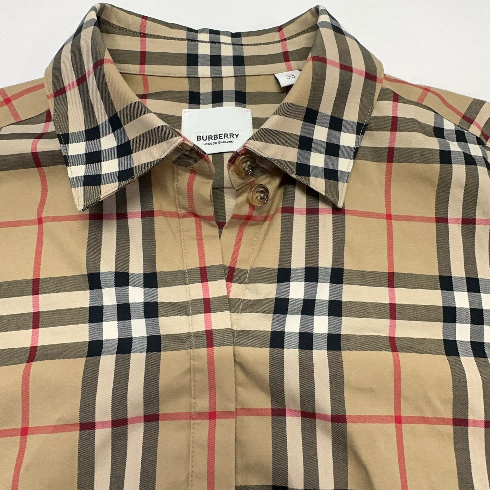 Burberry Burberry Check Pattern Long Sleeve Button Up Shirt Size US 4 Size S / US 4 / IT 40 - 6 Thumbnail