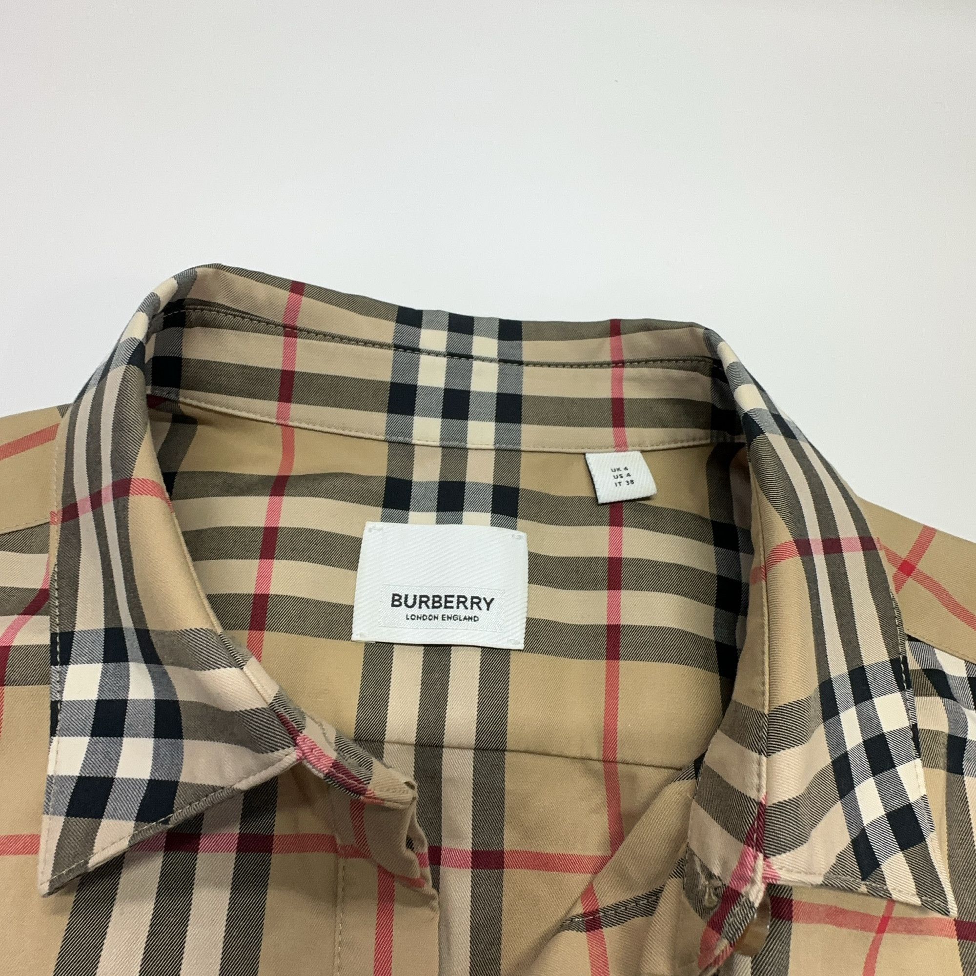 Burberry Burberry Check Pattern Long Sleeve Button Up Shirt Size US 4 Size S / US 4 / IT 40 - 5 Thumbnail