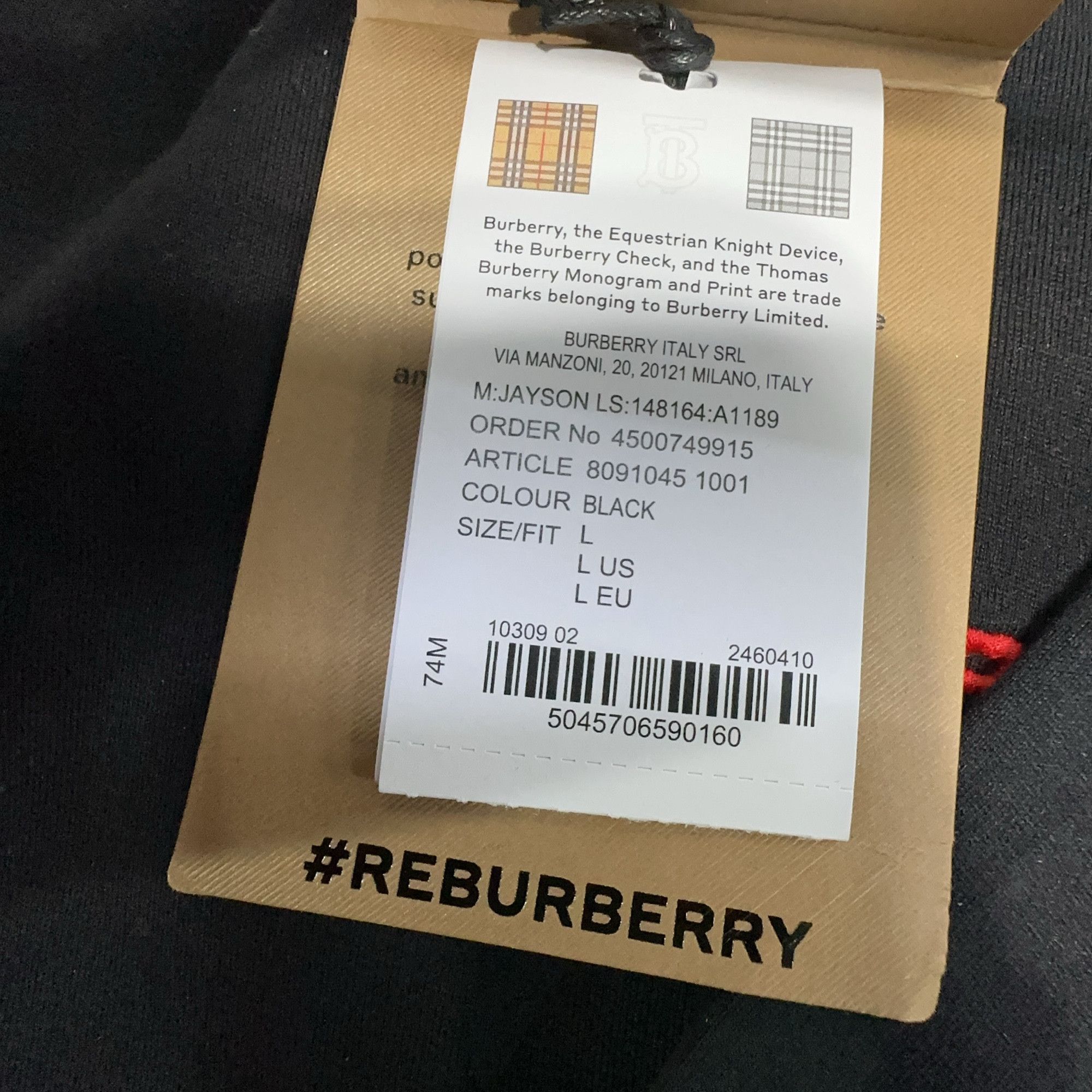 Burberry Burberry Logo Print Long Sleeve T-Shirt Size L Size US L / EU 52-54 / 3 - 3 Thumbnail