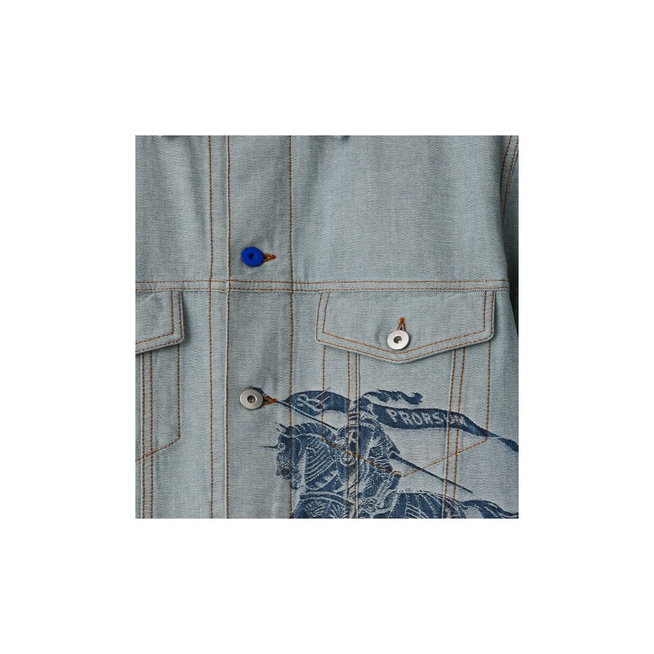 Burberry Burberry Equestrian Knight Denim Jacket Size S Size US S / EU 44-46 / 1 - 10 Thumbnail