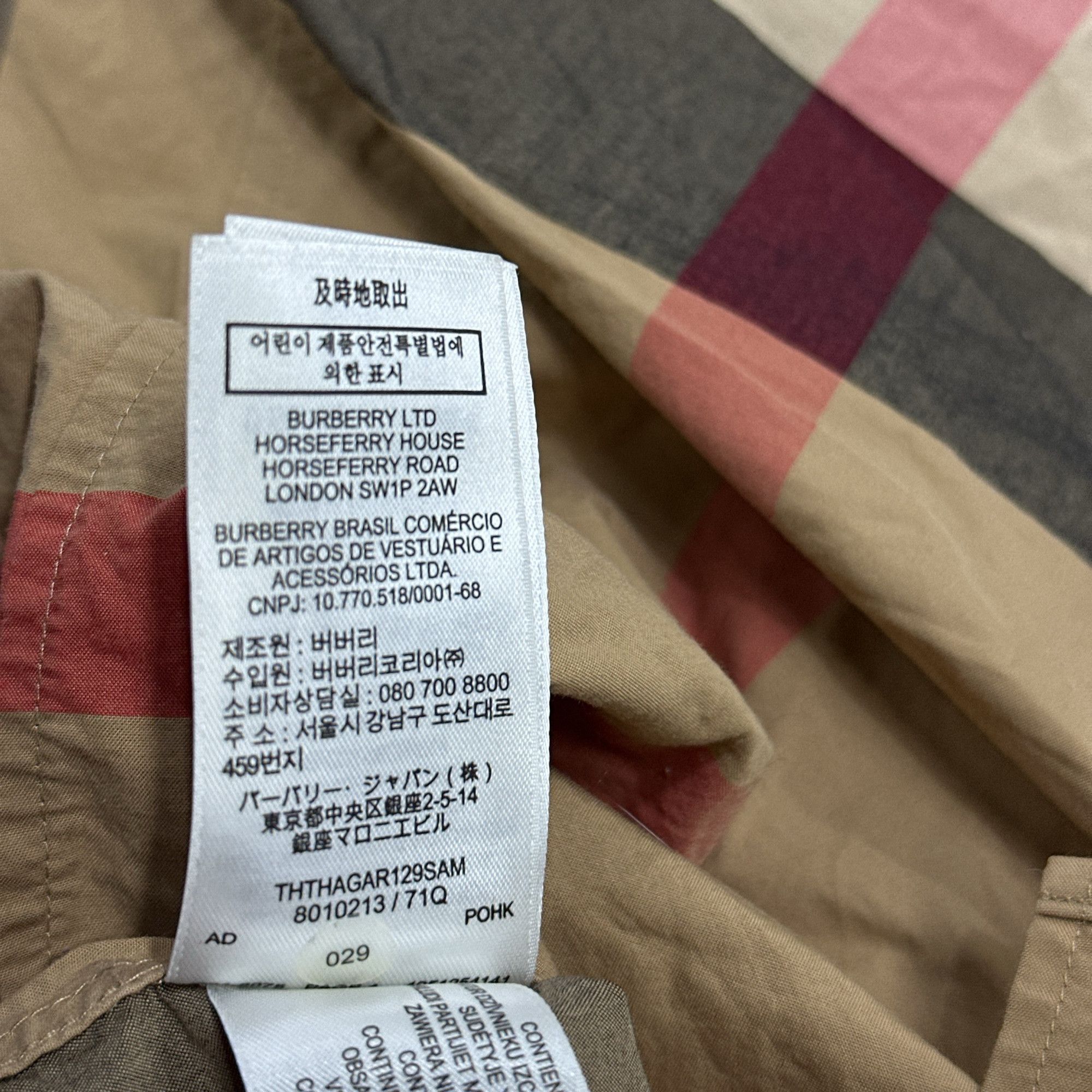 Burberry Burberry Check Long Sleeve Button Up Shirt Size S Size US S / EU 44-46 / 1 - 4 Thumbnail