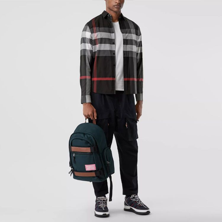 Burberry Burberry Charcoal Check Long Sleeve Shirt Size L Size US L / EU 52-54 / 3 - 13 Thumbnail