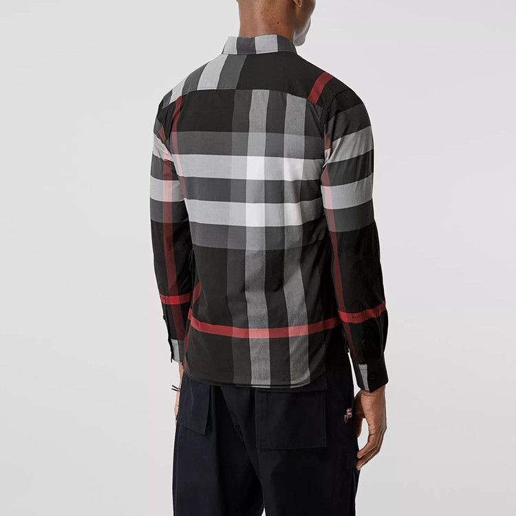 Burberry Burberry Charcoal Check Long Sleeve Shirt Size L Size US L / EU 52-54 / 3 - 14 Thumbnail