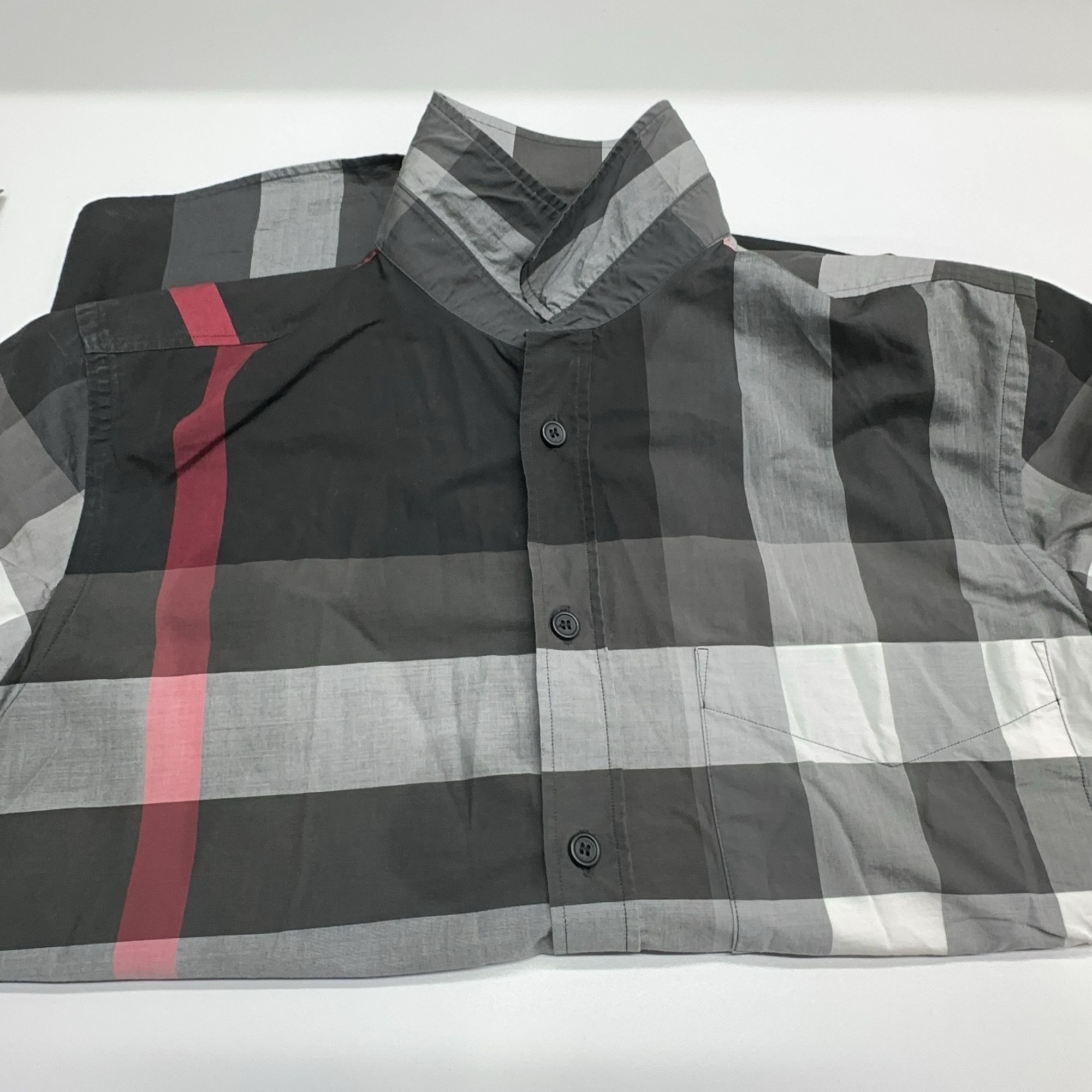 Burberry Burberry Charcoal Check Long Sleeve Shirt Size L Size US L / EU 52-54 / 3 - 6 Thumbnail