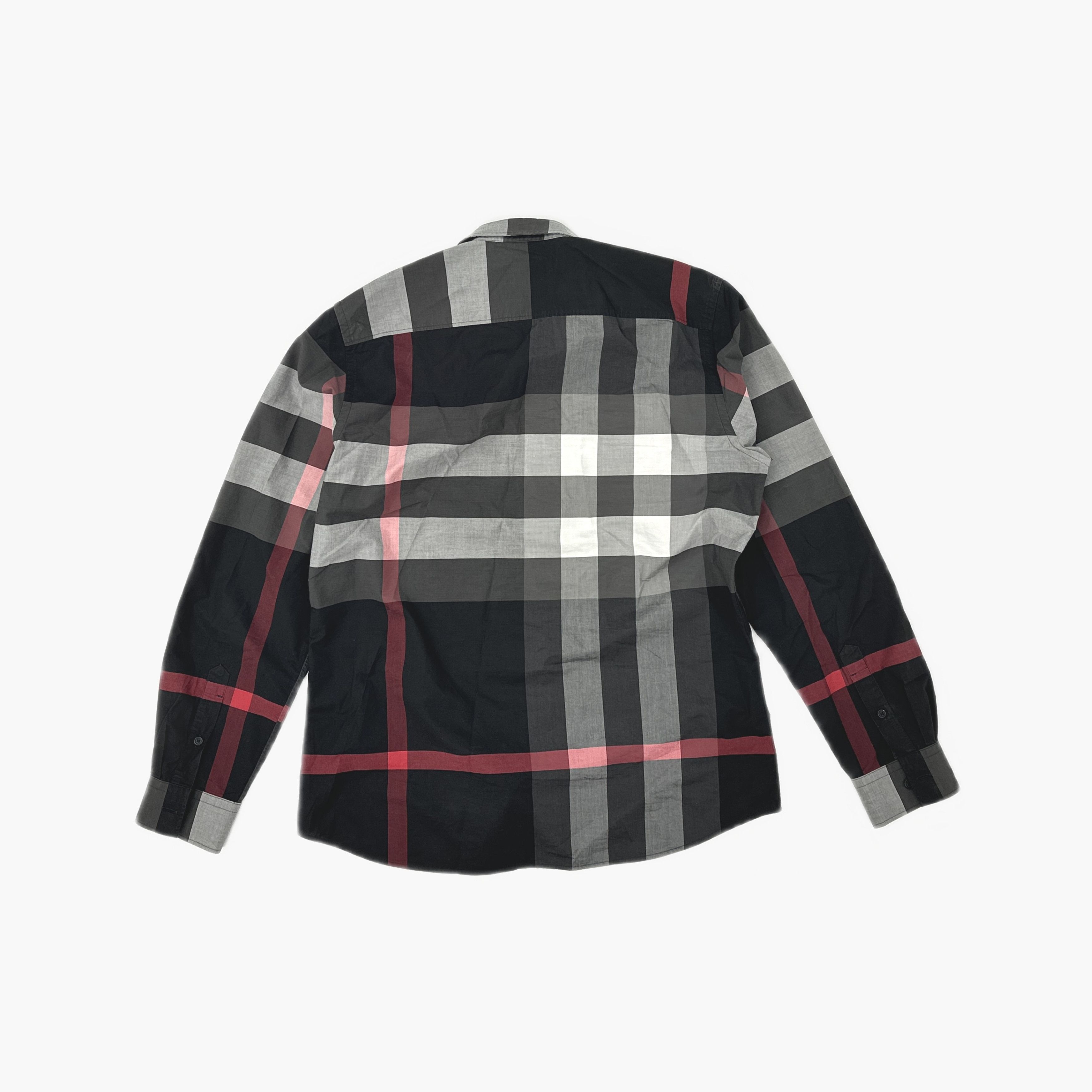 Burberry Burberry Charcoal Check Long Sleeve Shirt Size L Size US L / EU 52-54 / 3 - 2 Thumbnail