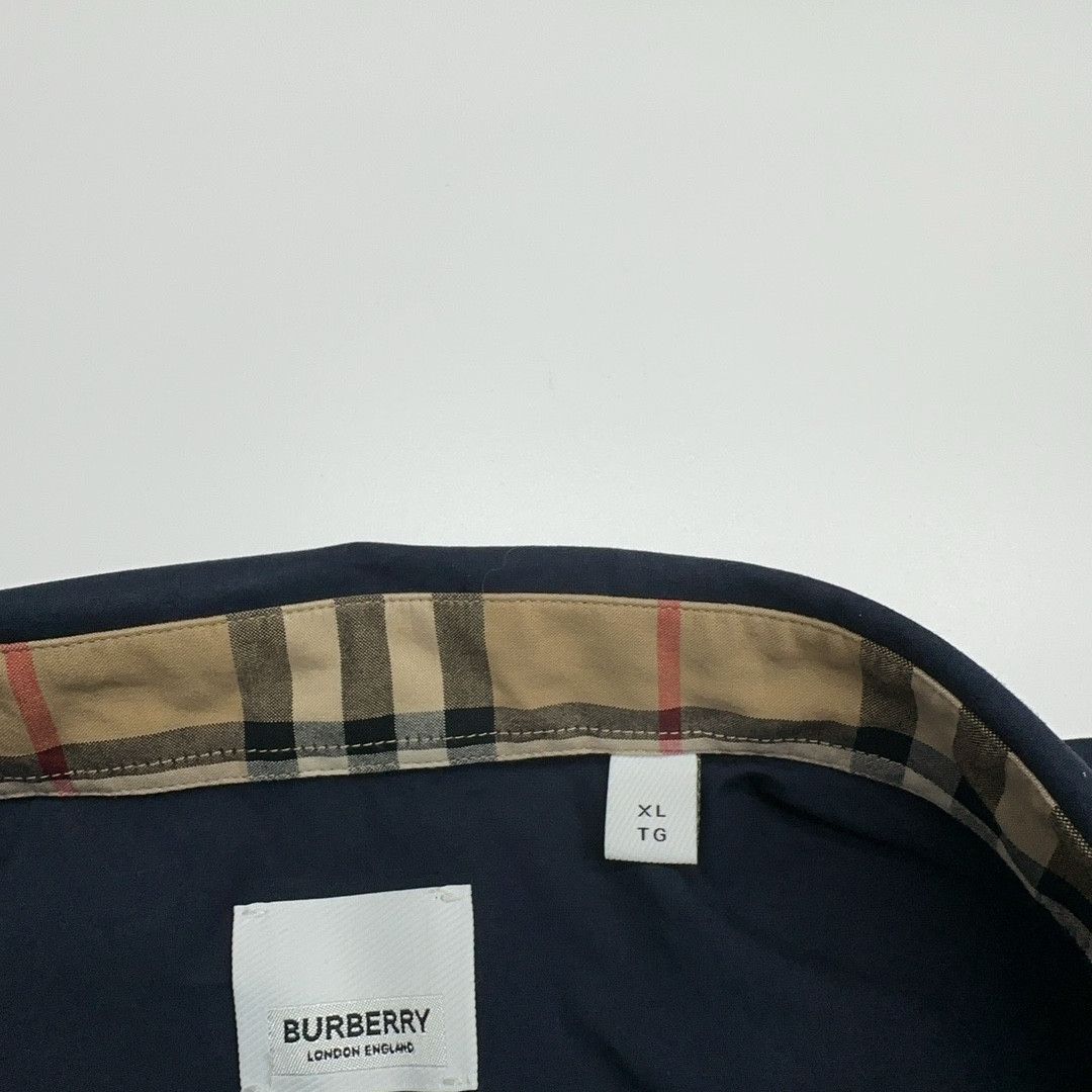 Burberry Burberry Navy Check Collar Shirt Size XL Size US XL / EU 56 / 4 - 4 Thumbnail