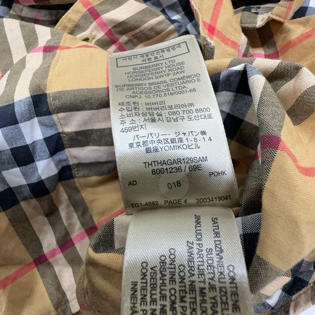 Burberry Burberry Check Button Up Shirt Size XS Size US XS / EU 42 / 0 - 3 Thumbnail