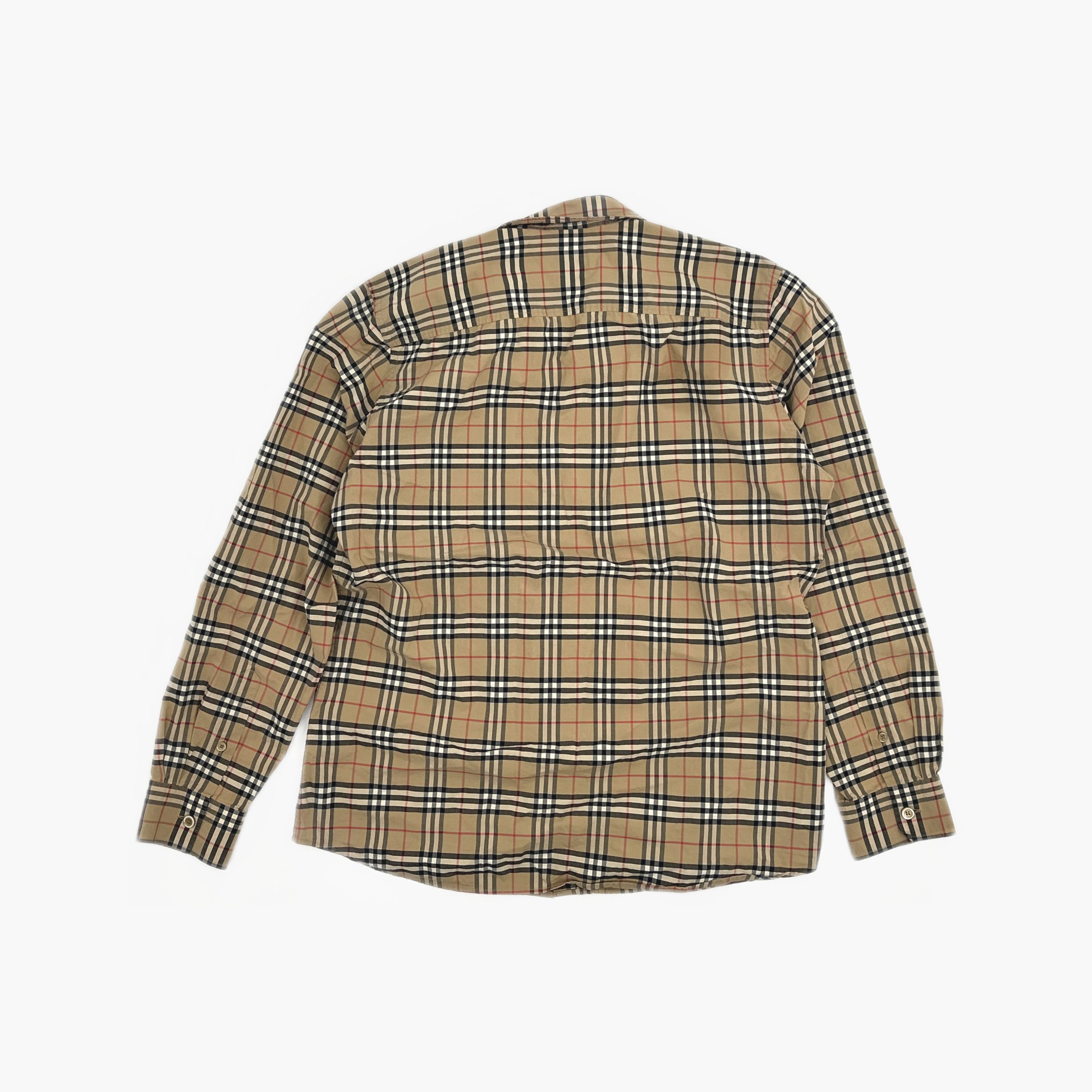 Burberry Burberry Beige Check Button Up Shirt Size L Size US L / EU 52-54 / 3 - 2 Thumbnail
