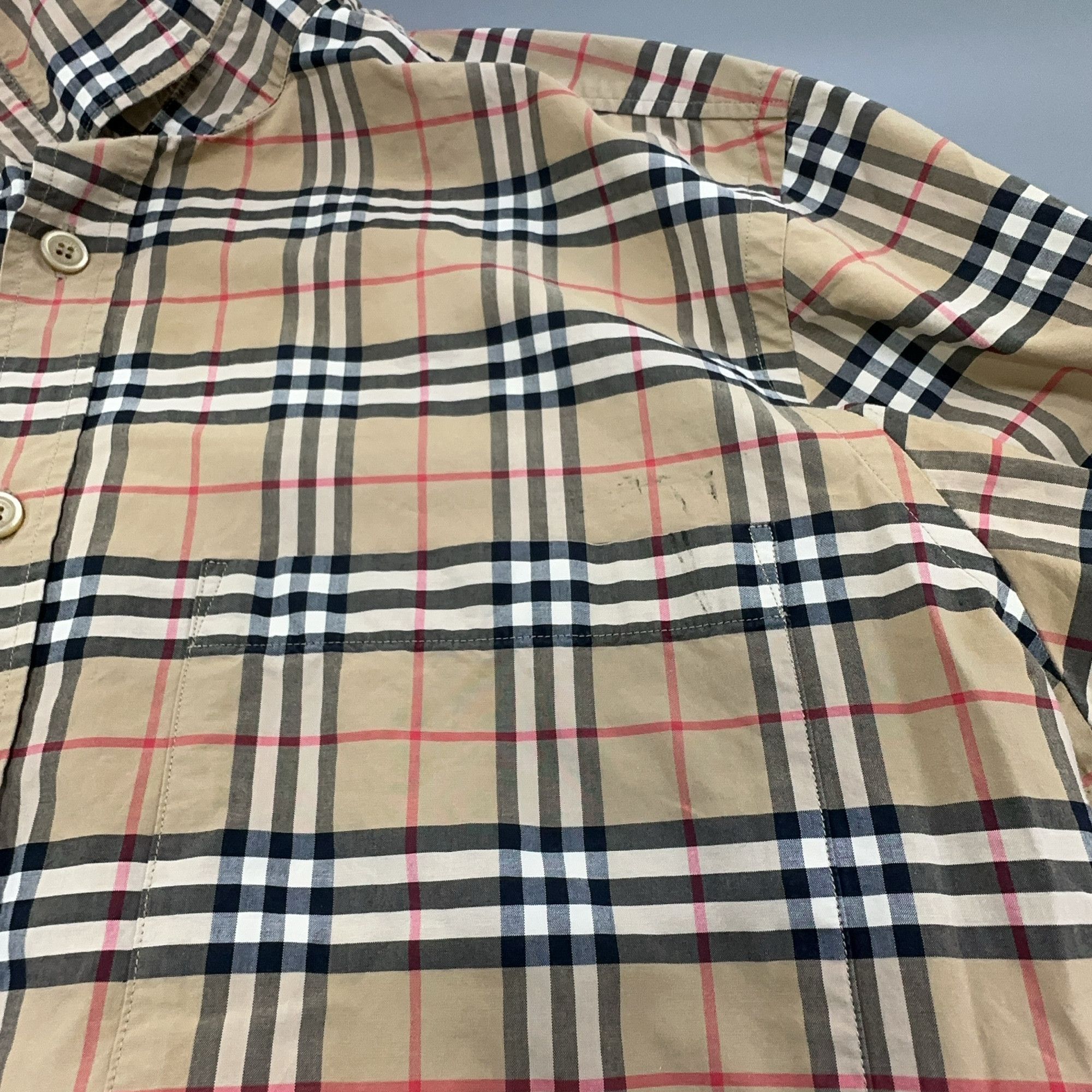Burberry Burberry Beige Check Button Up Shirt Size L Size US L / EU 52-54 / 3 - 9 Thumbnail