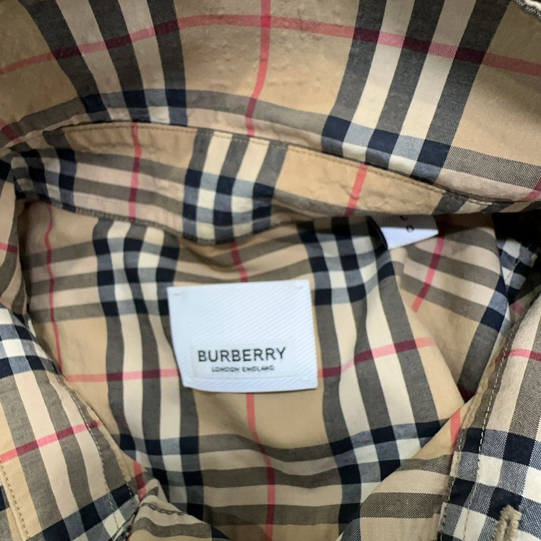 Burberry Burberry Beige Check Button Up Shirt Size L Size US L / EU 52-54 / 3 - 3 Thumbnail