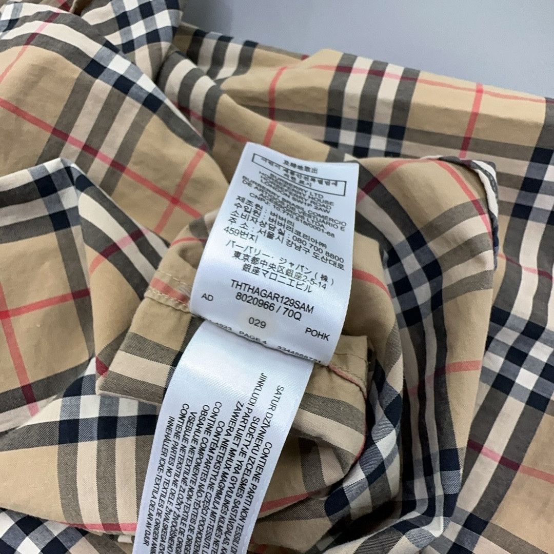 Burberry Burberry Beige Check Button Up Shirt Size L Size US L / EU 52-54 / 3 - 4 Thumbnail