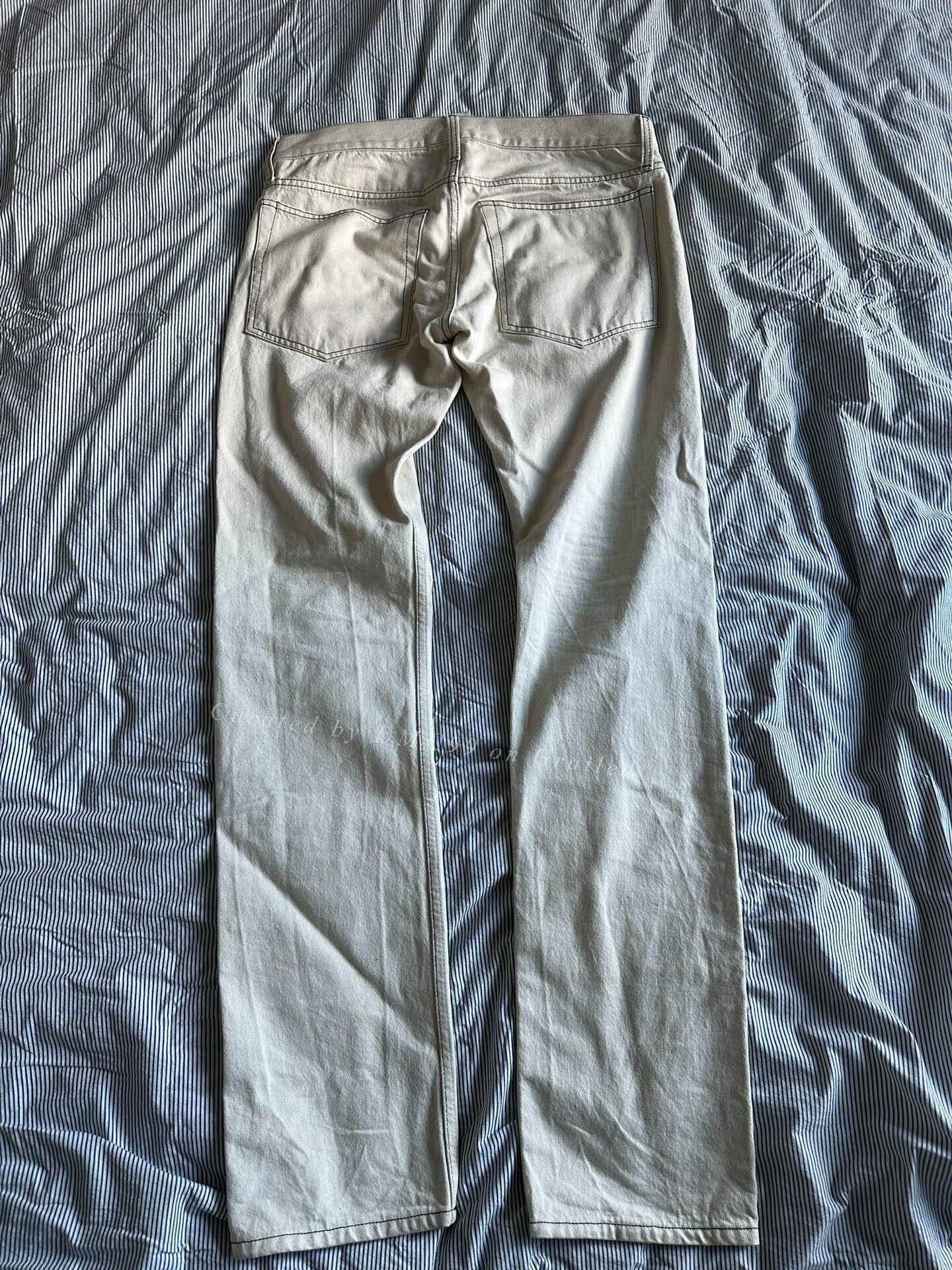 Helmut Lang Helmut Lang White Straight Jeans Size 34 Size US 34 / EU 50 - 2 Thumbnail