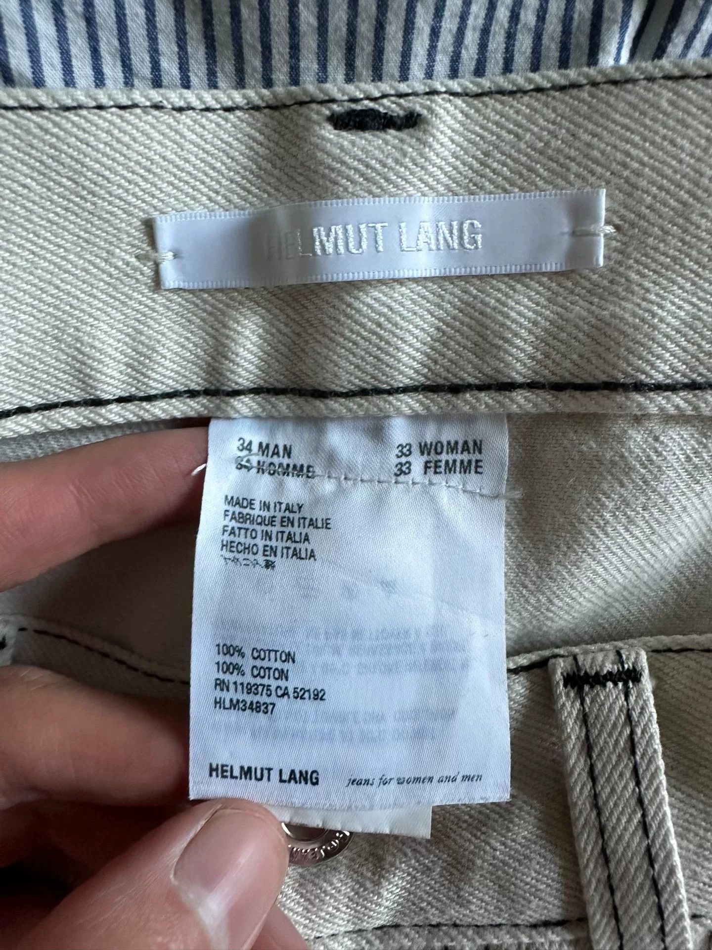 Helmut Lang Helmut Lang White Straight Jeans Size 34 Size US 34 / EU 50 - 3 Thumbnail