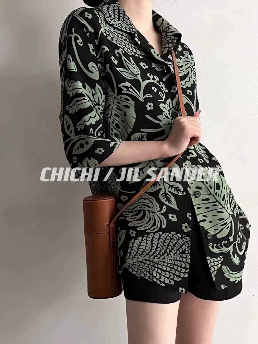 Jil Sander JIL SANDER Hawaiian Floral Short Sleeve Shirt Size US M / EU 48-50 / 2 - 9 Thumbnail