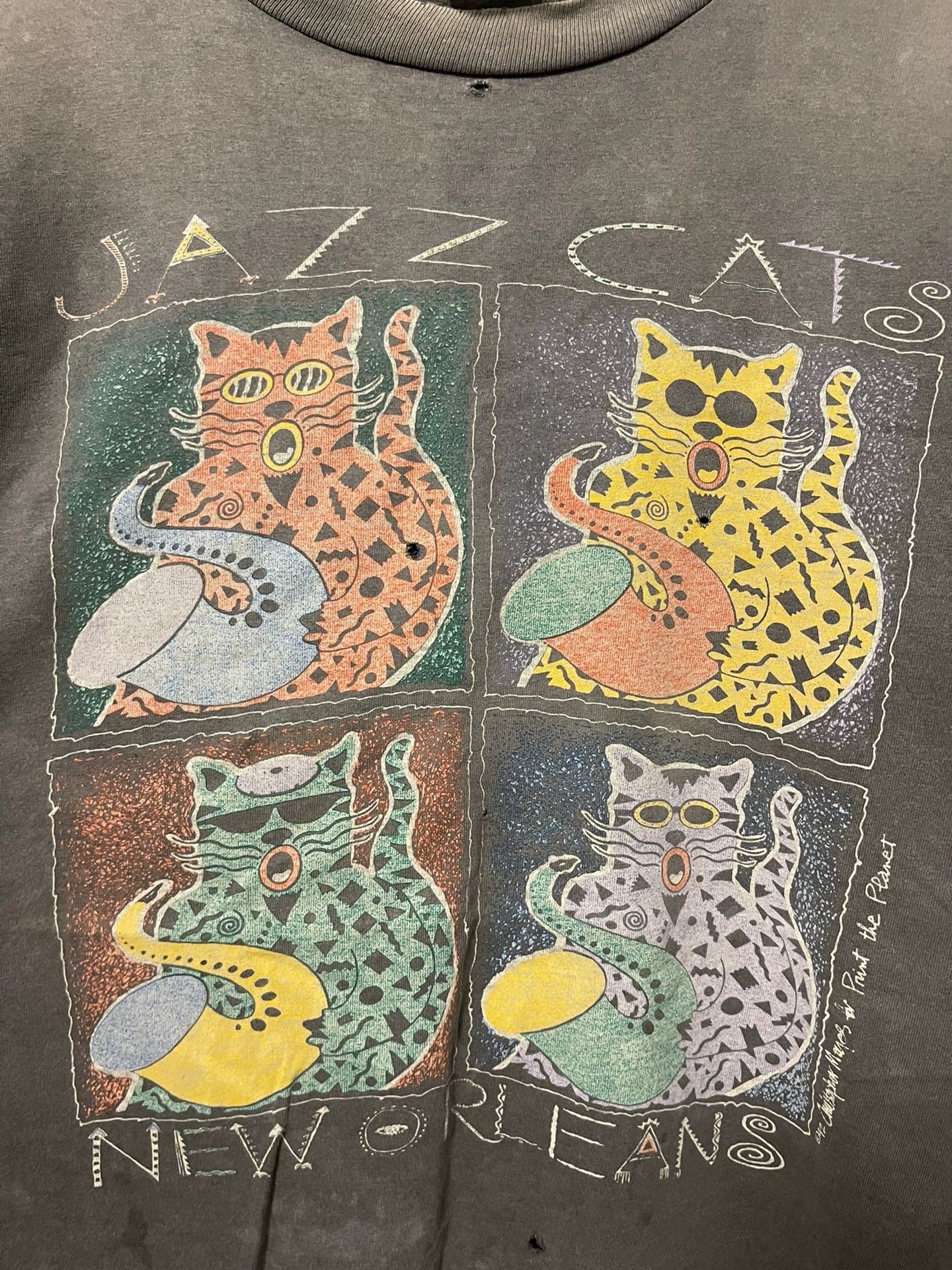 Other Vintage JazzCat Short Sleeve Tee Size US XL / EU 56 / 4 - 5 Thumbnail