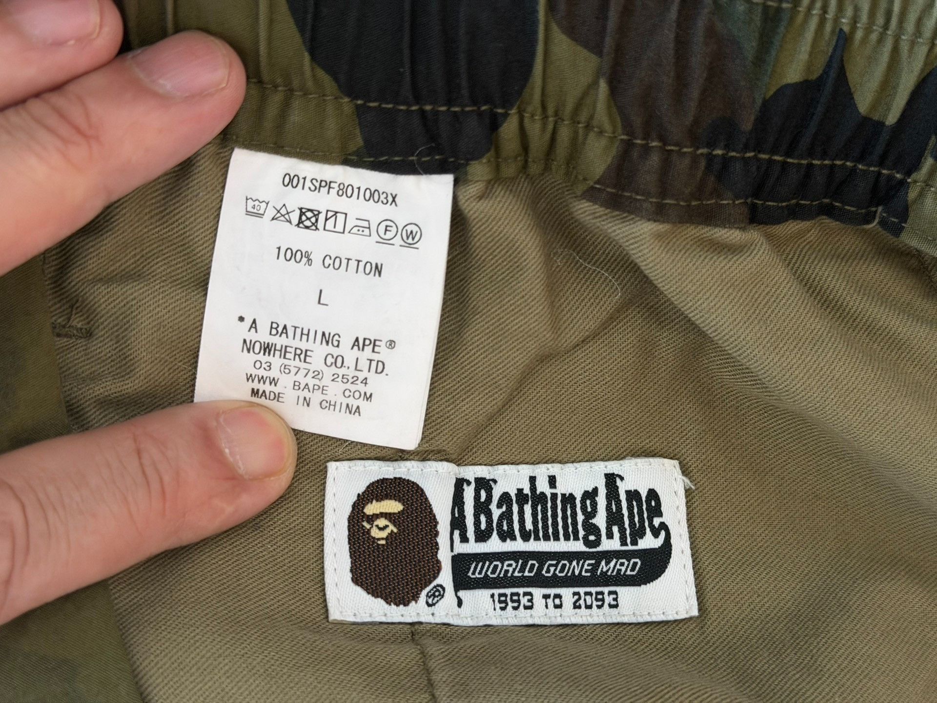Bape A Bathing Ape Green Camo Shorts L Size US 32 / EU 48 - 6 Thumbnail