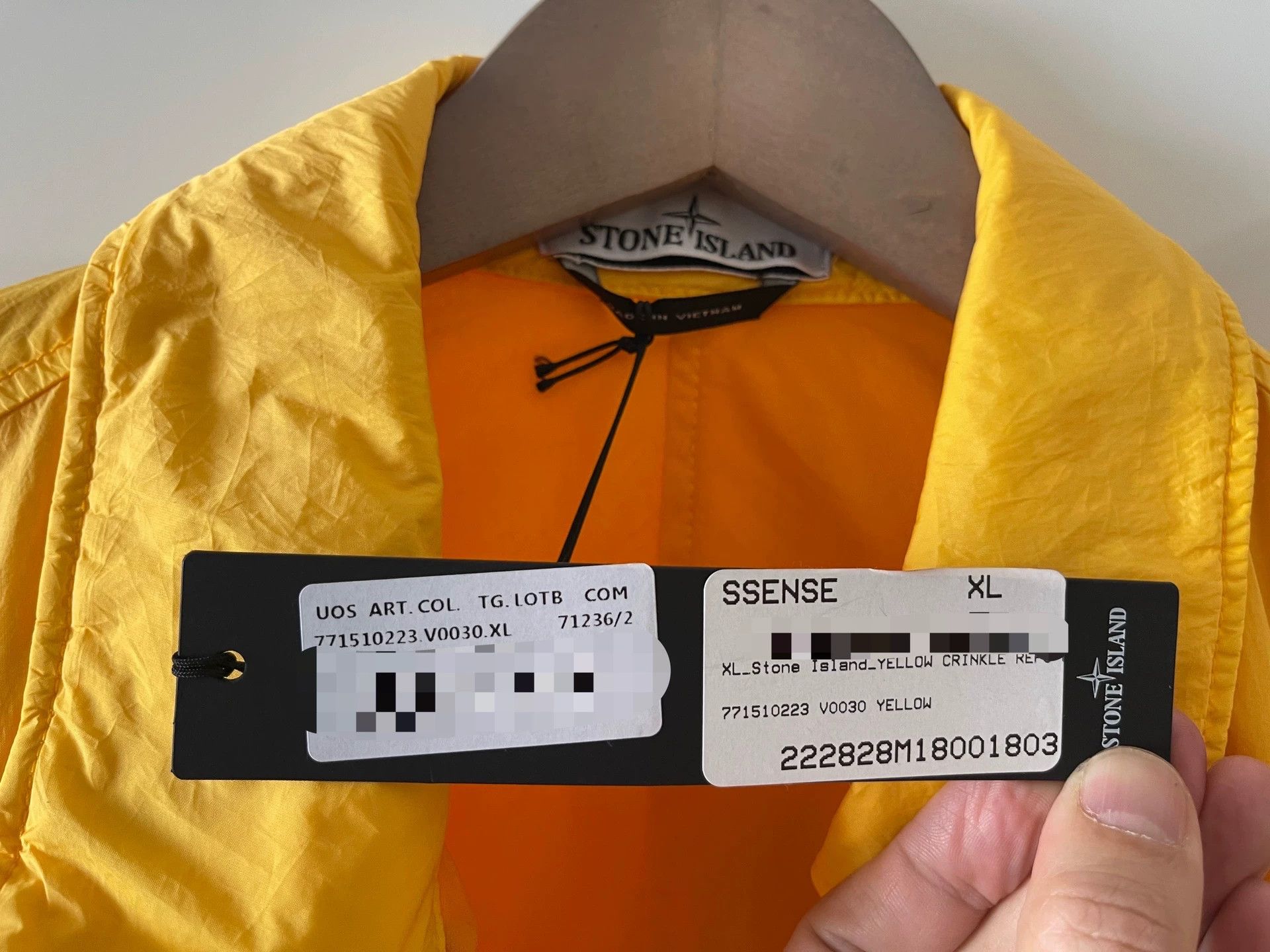 Stone Island Stone Island Yellow Double-Layer Coated Jacket Size US XL / EU 56 / 4 - 9 Thumbnail