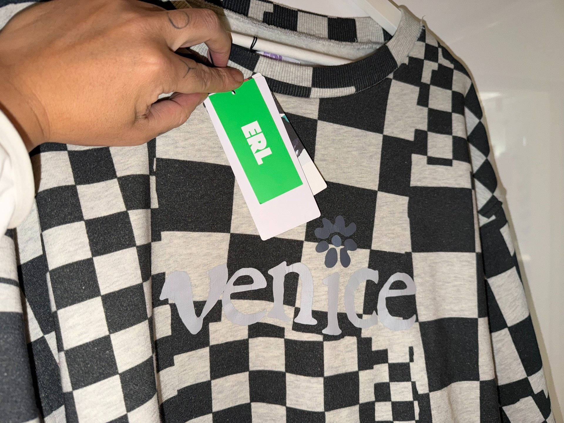 ERL ERL VENICE Checkerboard Sweatshirt Size US XL / EU 56 / 4 - 6 Thumbnail
