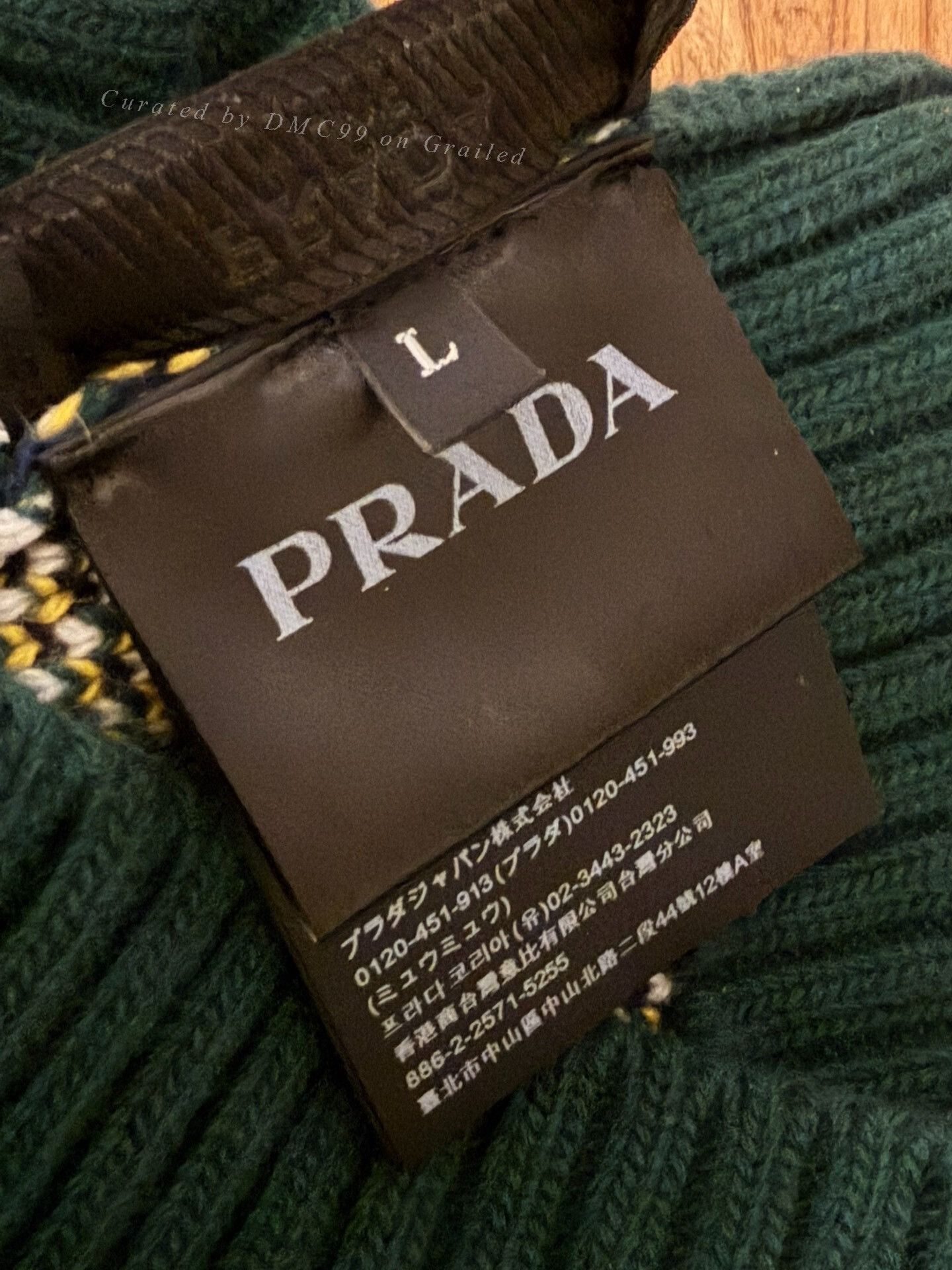 Prada Prada Green Striped Knit Hat L Size ONE SIZE - 5 Thumbnail