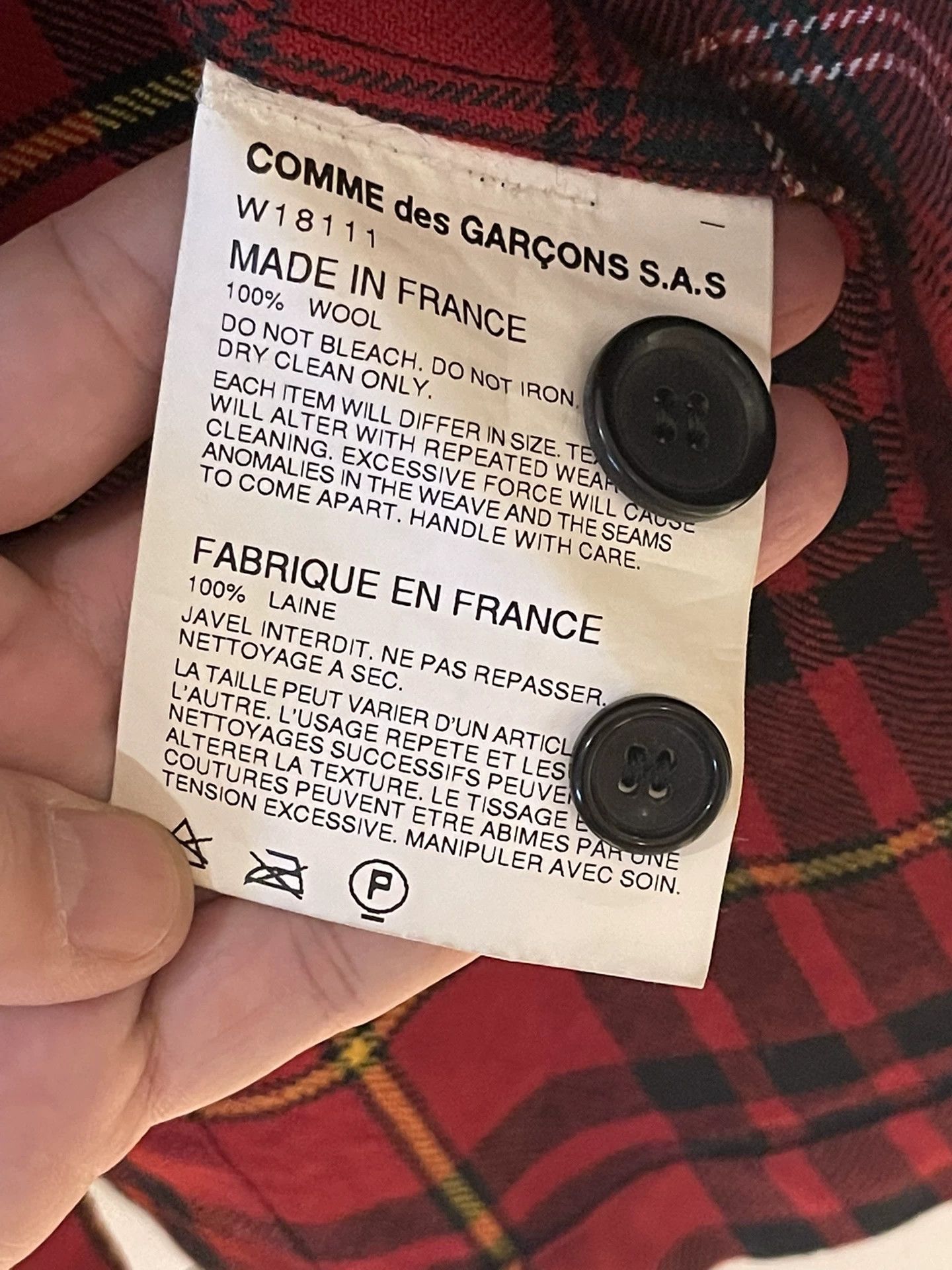 Comme des Garcons SHIRT Comme des Garcons Plaid Patchwork Blazer Size US S / EU 44-46 / 1 - 8 Thumbnail