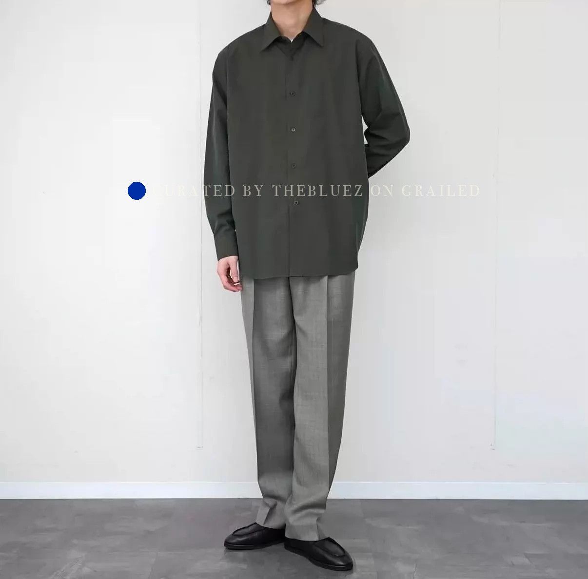 Auralee Washed Finx Chambray Long Sleeve Shirt Size US XL / EU 56 / 4 - 2 Thumbnail