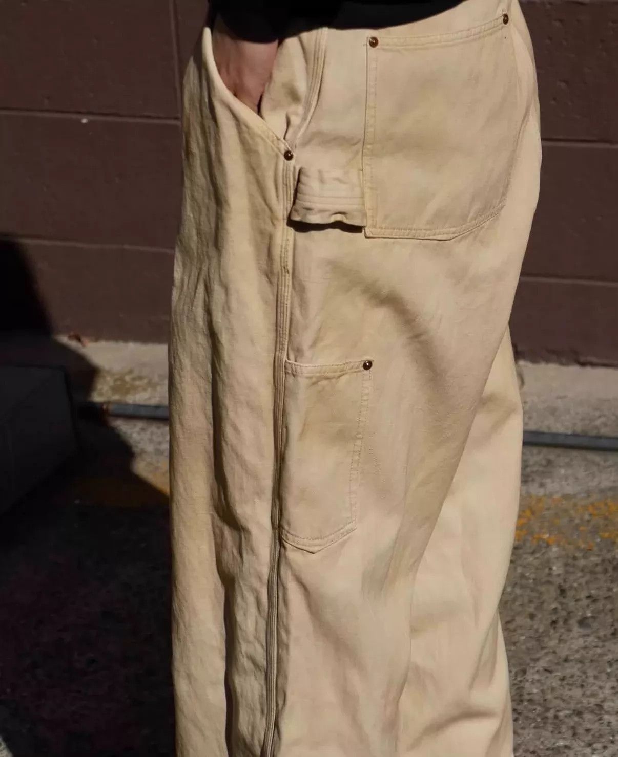 A.PRESSE Vintage Silk Linen Painter Pants Size US 32 / EU 48 - 3 Thumbnail