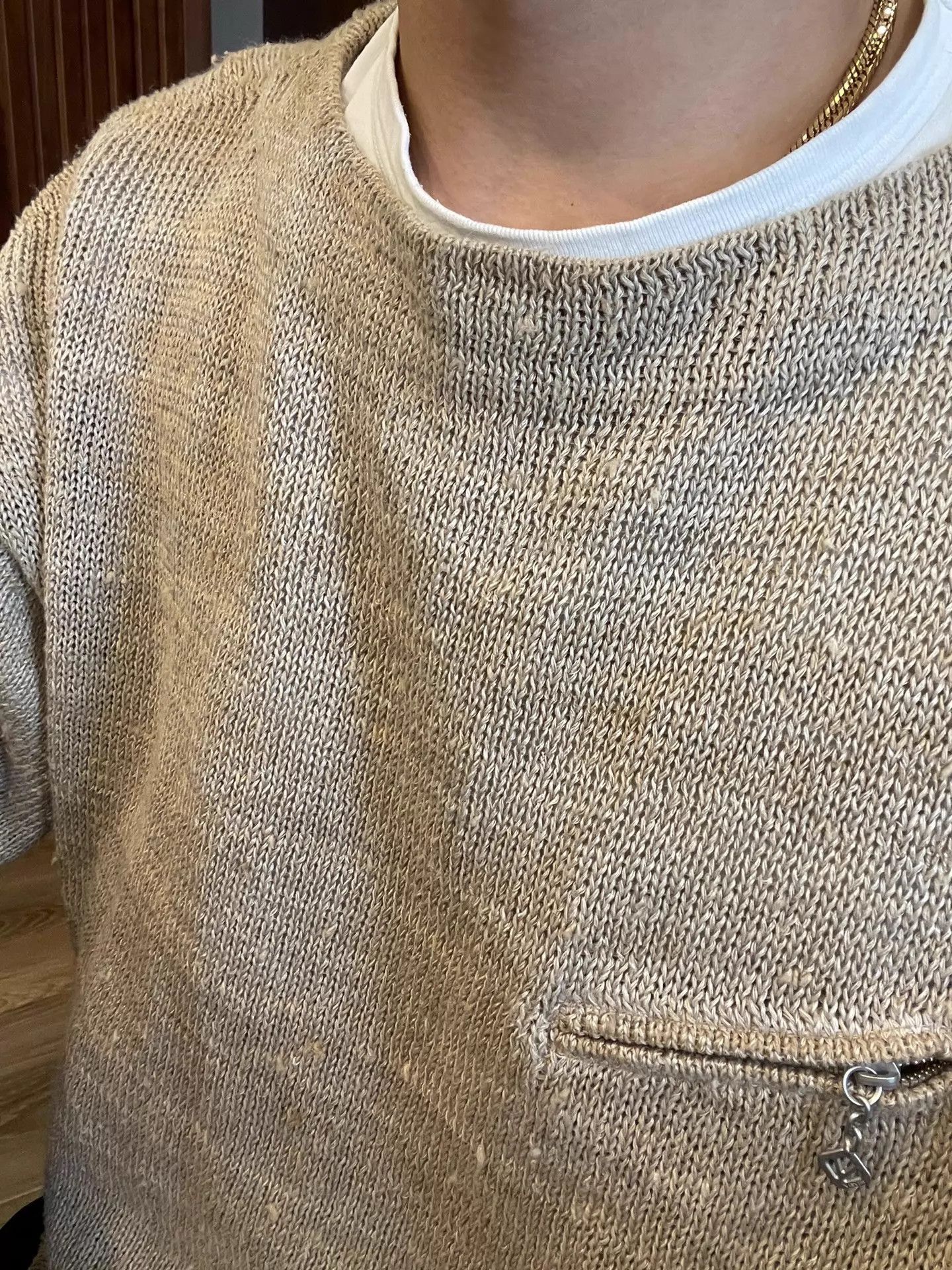 Visvim Beige Boat Neck Sweater Size US L / EU 52-54 / 3 - 2 Thumbnail