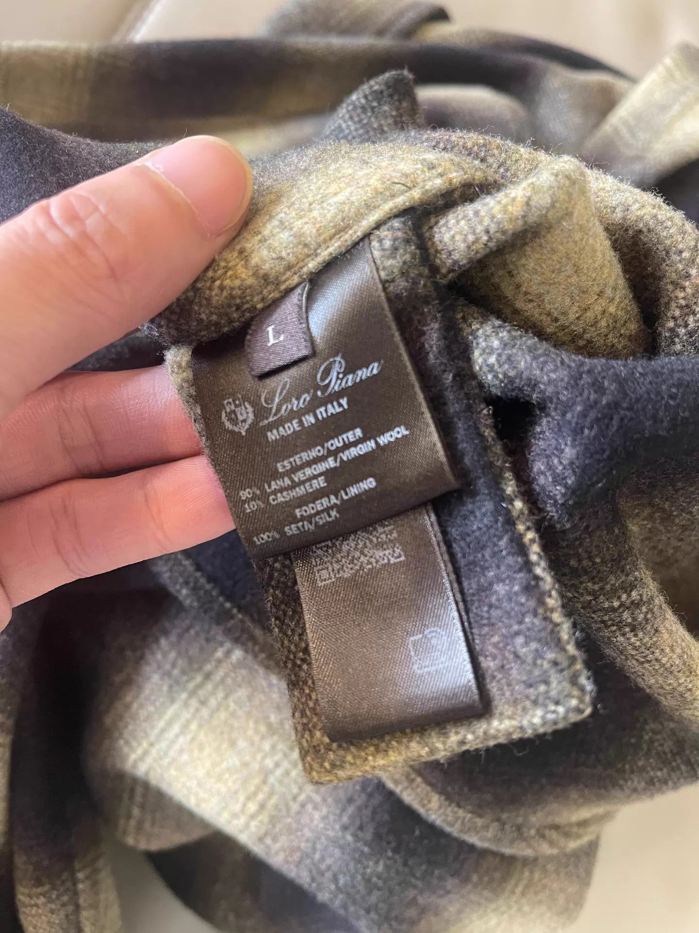 Loro Piana Wool Check Shirt in Multi Color Size US L / EU 52-54 / 3 - 8 Thumbnail