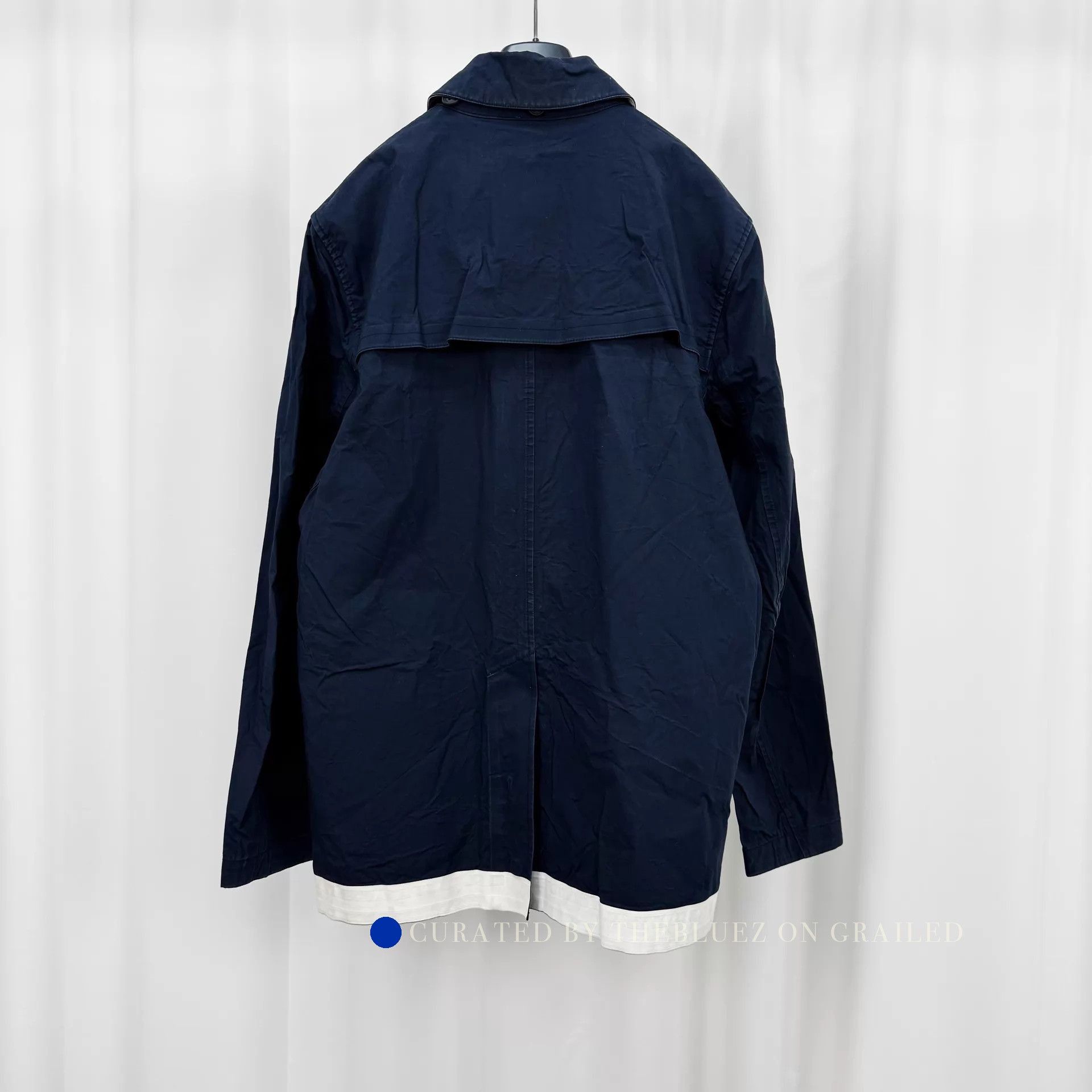 Burberry Navy Blue Trench Coat in Excellent Condition Size US L / EU 52-54 / 3 - 2 Thumbnail