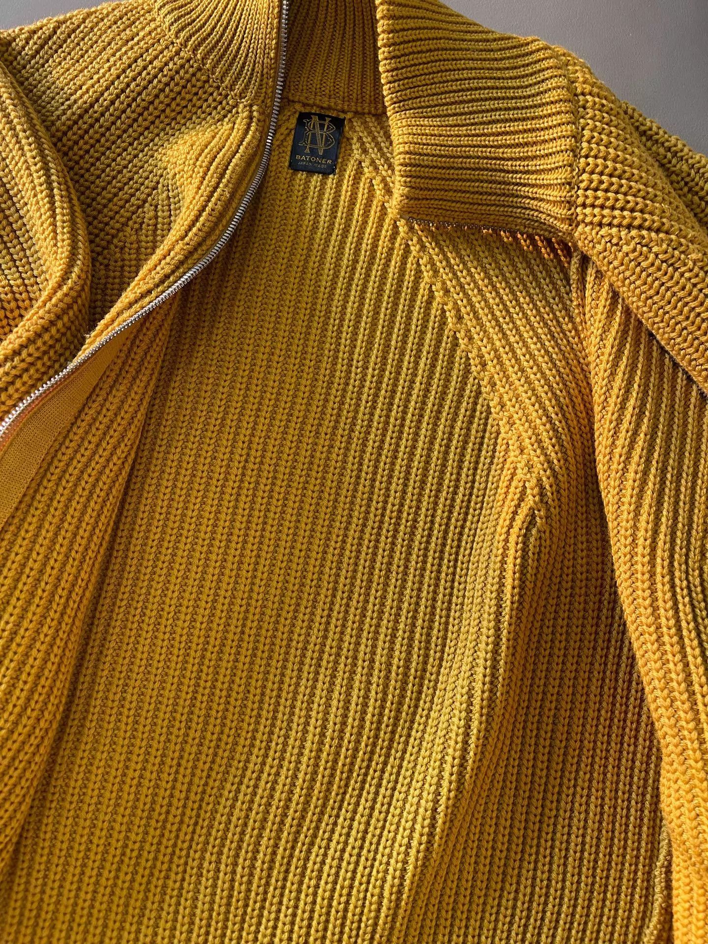 Batoner Signature Knit Zip Sweater in Yellow Size US M / EU 48-50 / 2 - 6 Thumbnail