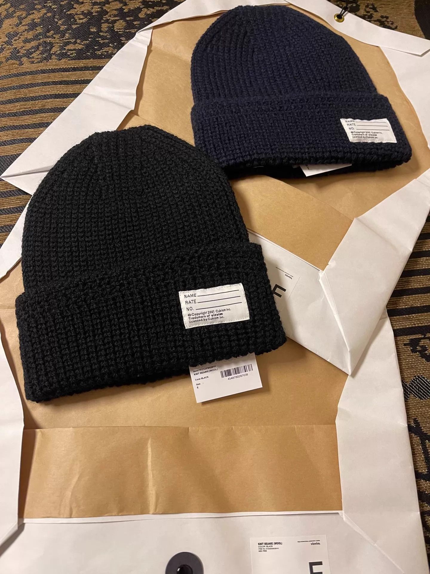 Visvim 100% Wool Knit Beanie in Black Size ONE SIZE - 2 Thumbnail