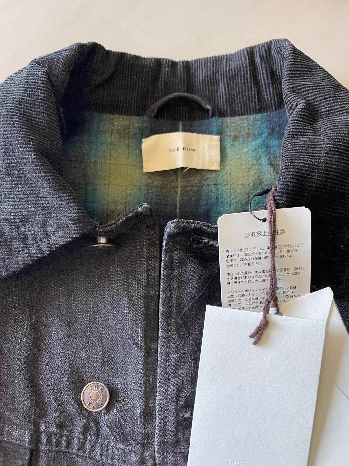 The Row Washed Black Denim Jacket with Corduroy Collar Size US S / EU 44-46 / 1 - 2 Thumbnail