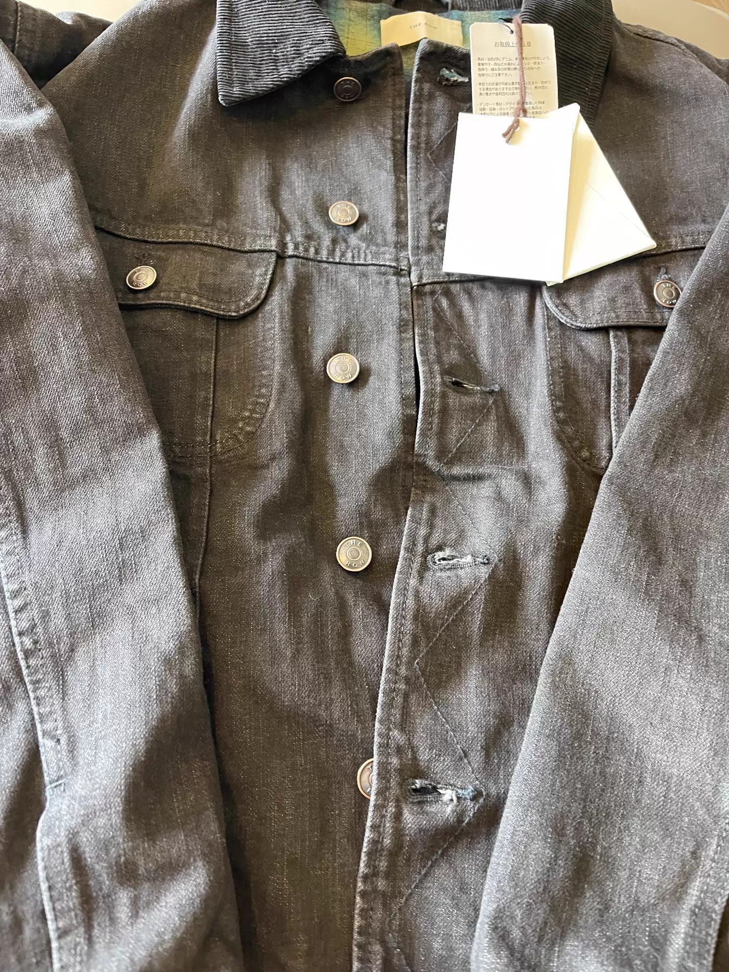 The Row Washed Black Denim Jacket with Corduroy Collar Size US S / EU 44-46 / 1 - 3 Thumbnail