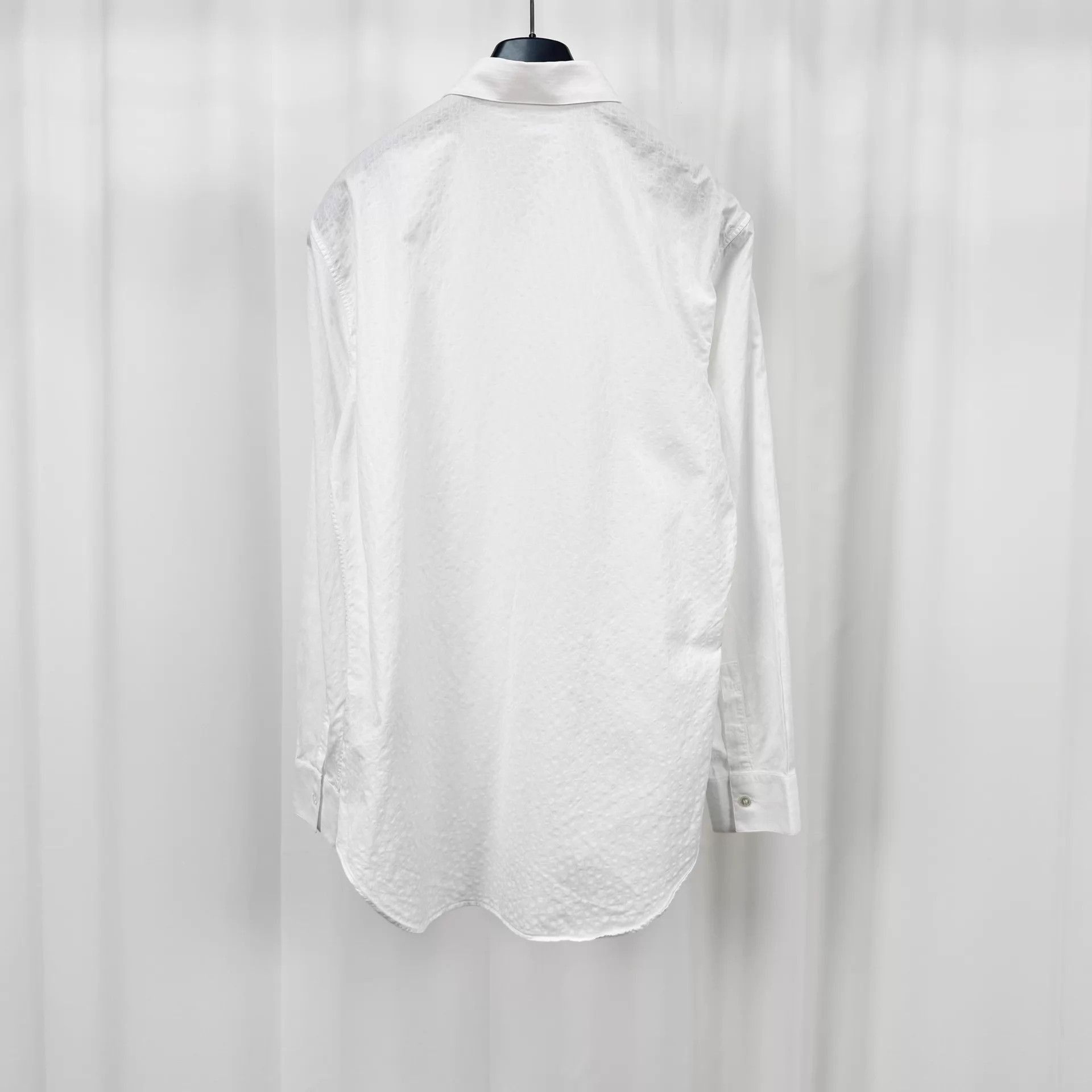 Dior Oblique Pattern Button-Up Shirt in White Size US M / EU 48-50 / 2 - 2 Thumbnail
