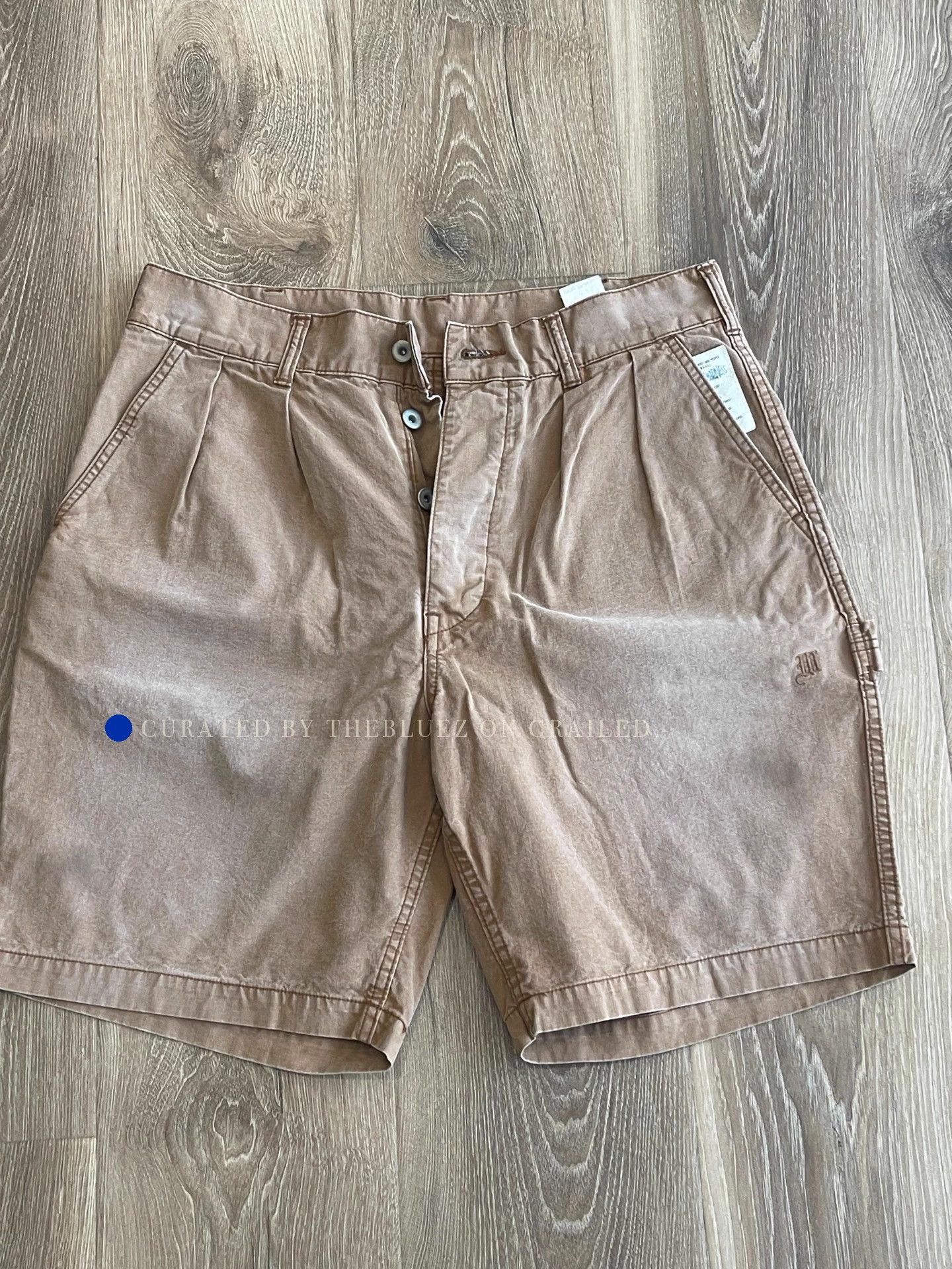 Madness Heavy Washed Brown Chino Shorts Size US 32 / EU 48 - 2 Thumbnail
