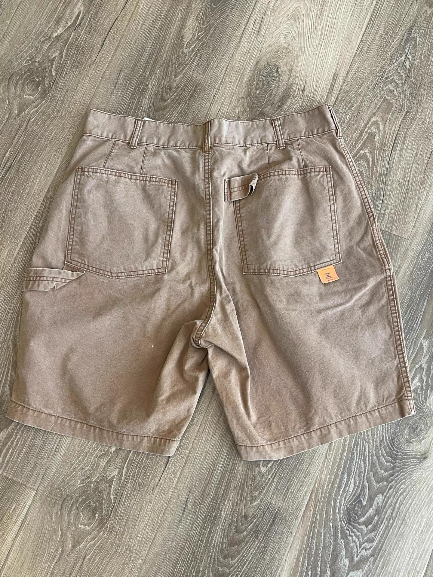 Madness Heavy Washed Brown Chino Shorts Size US 32 / EU 48 - 4 Thumbnail