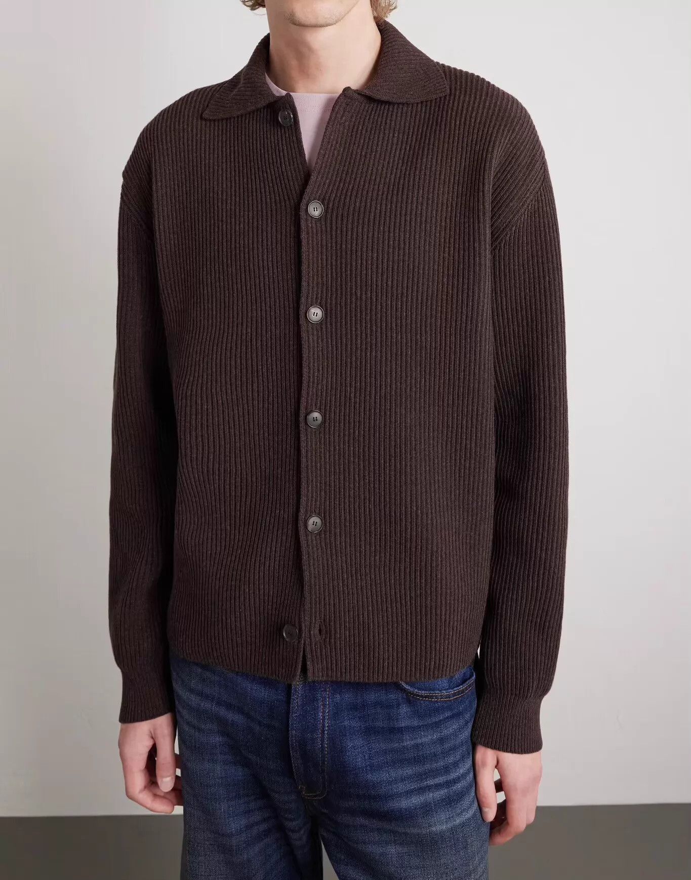 Auralee Super Fine Wool Cardigan in Brown Size US L / EU 52-54 / 3 - 2 Thumbnail