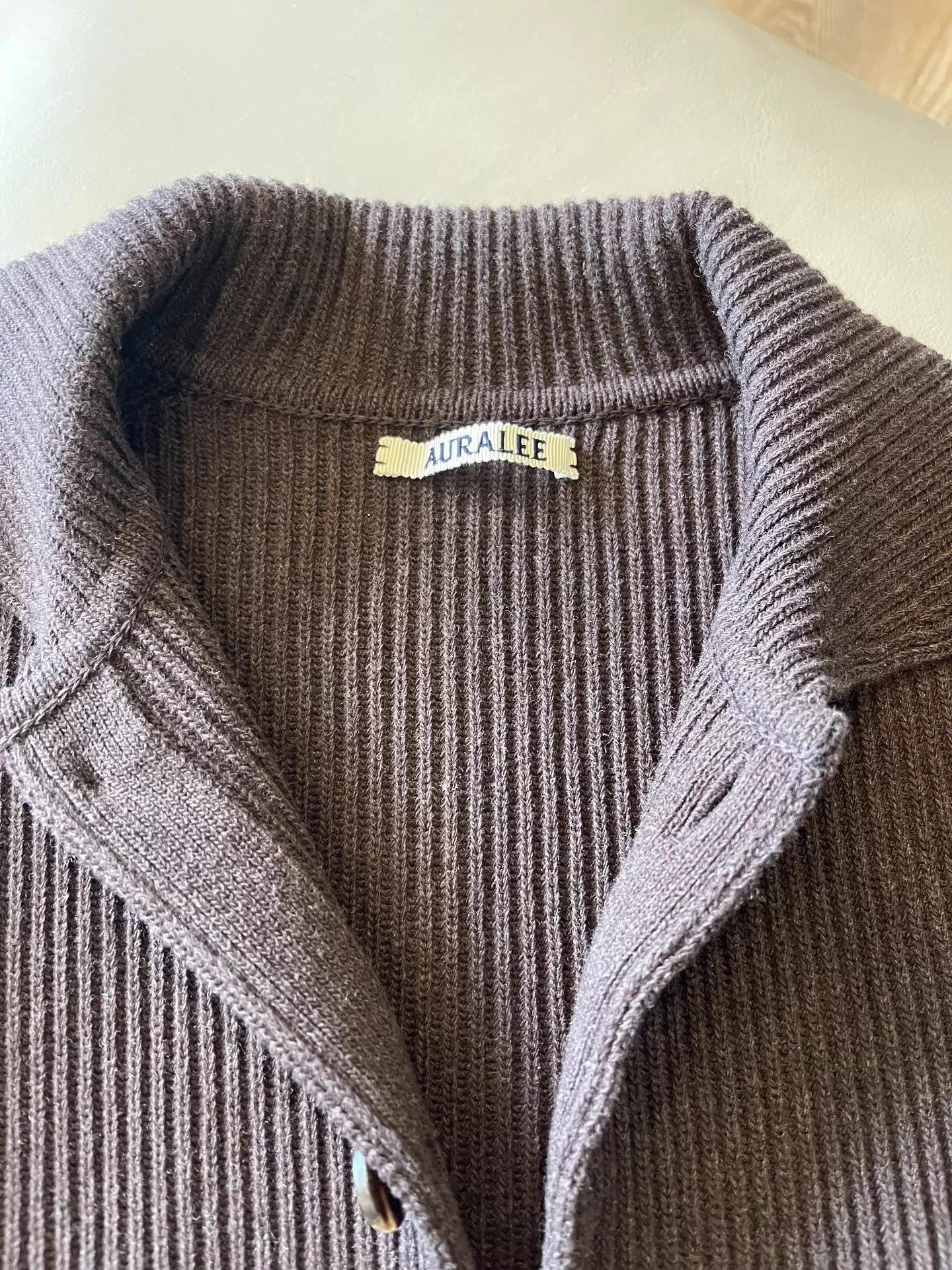 Auralee Super Fine Wool Cardigan in Brown Size US L / EU 52-54 / 3 - 8 Thumbnail