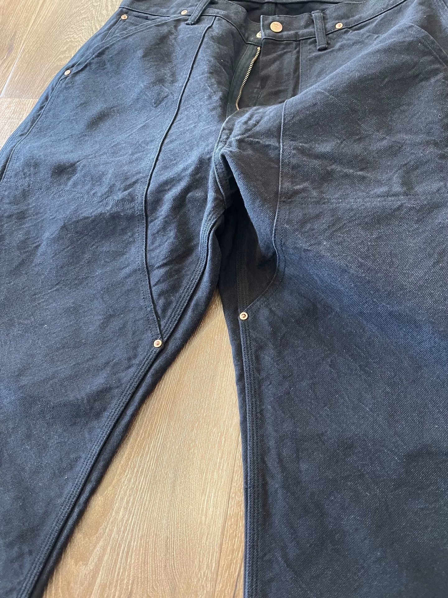 Comoli Black Canvas Duck Painter Pants Size US 32 / EU 48 - 3 Thumbnail