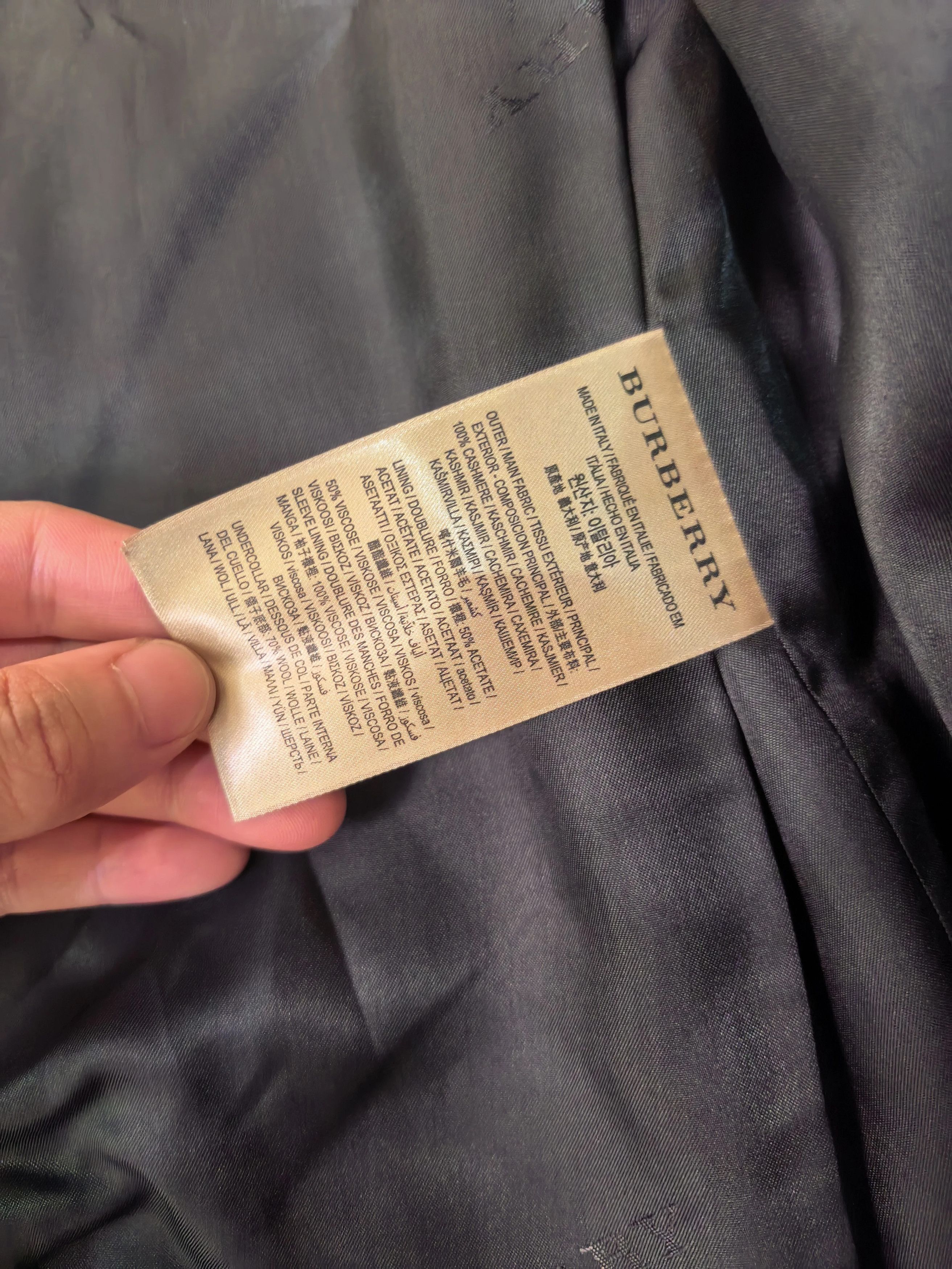 Burberry Classic Black Cashmere Balmacaan Coat Size US S / EU 44-46 / 1 - 5 Thumbnail