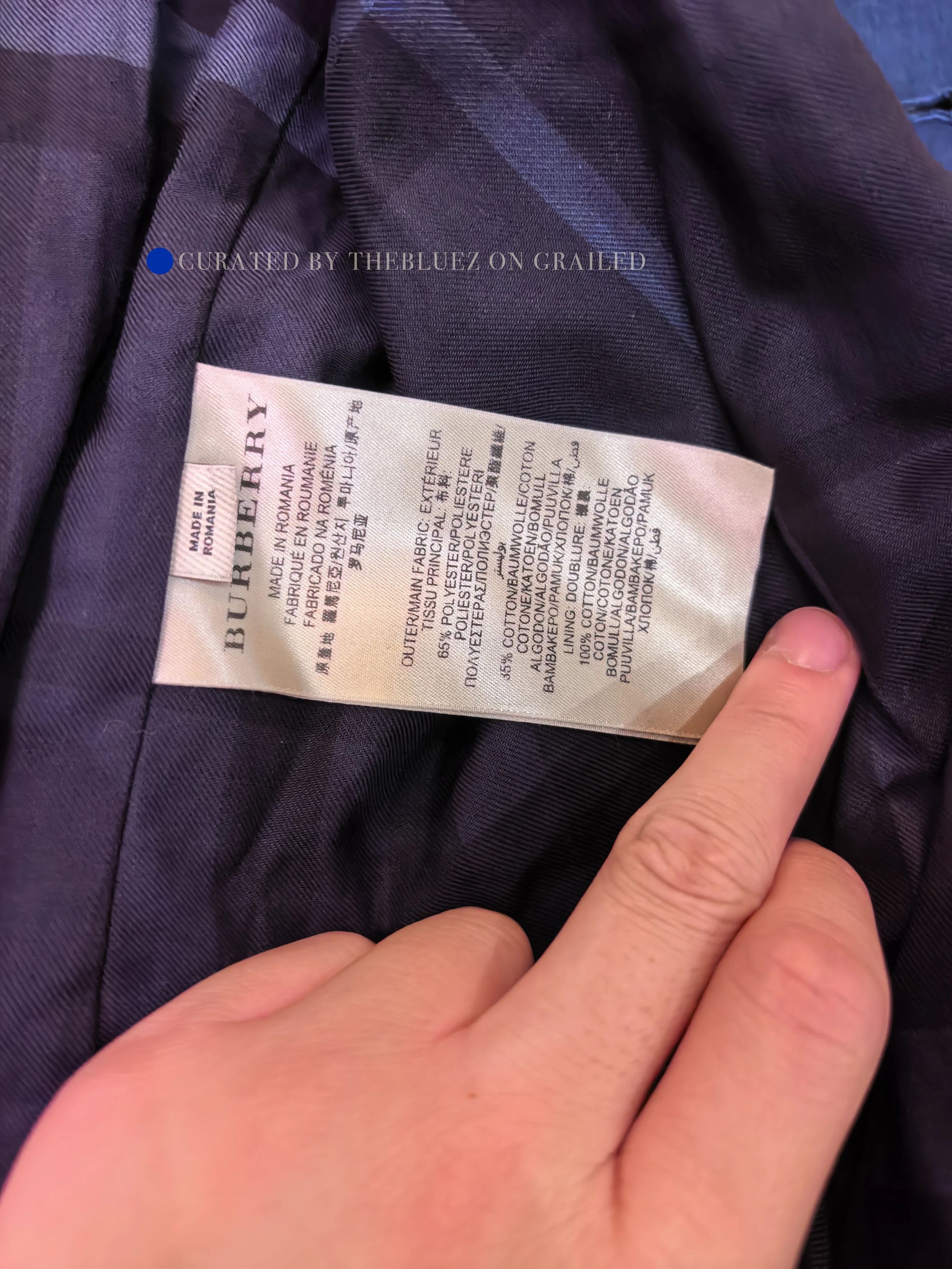 Burberry Classic Navy Blue Trench Coat in Medium Size US M / EU 48-50 / 2 - 5 Thumbnail