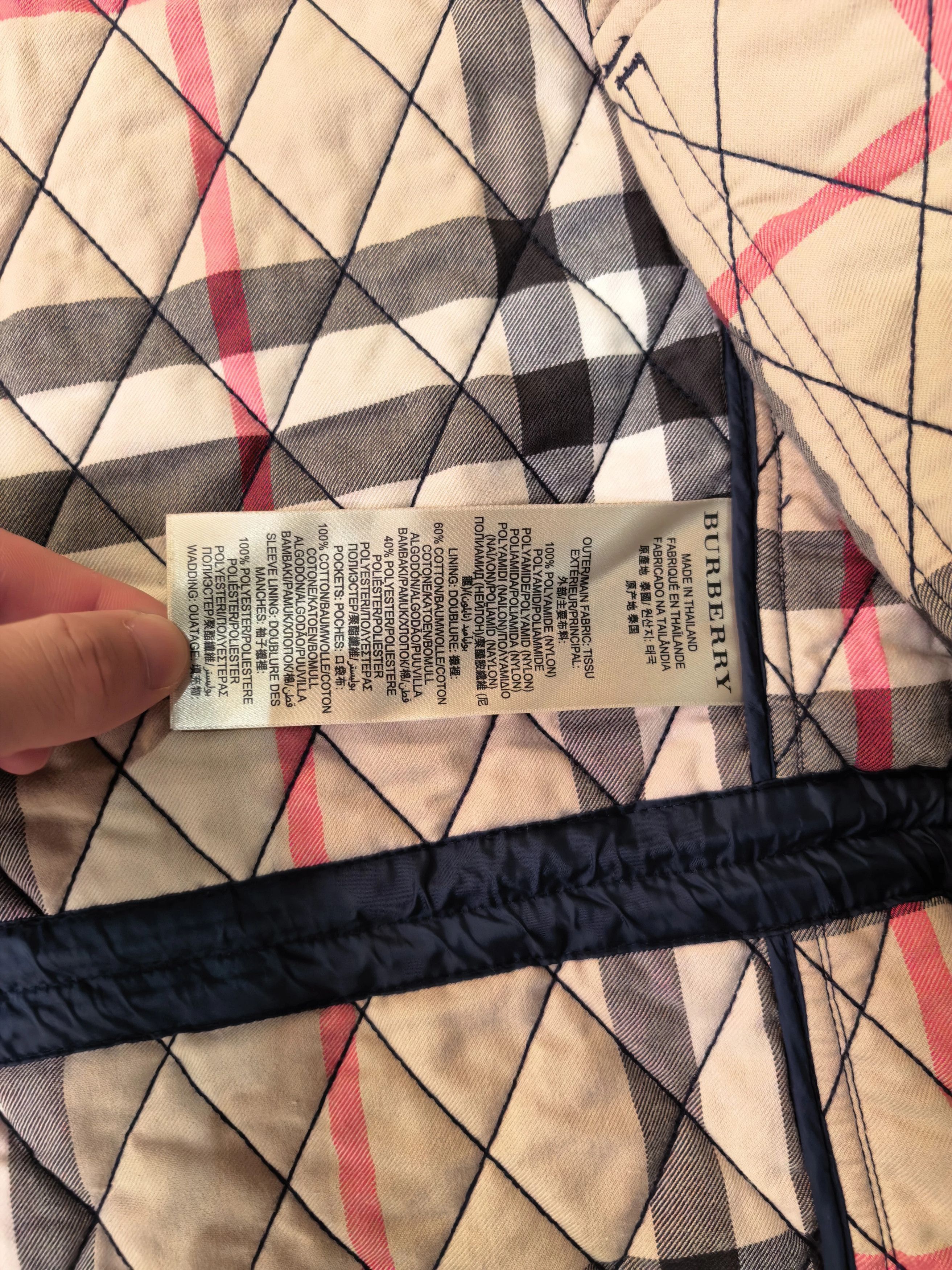 Burberry Navy Check Lined Cotton Hunting Jacket Size US M / EU 48-50 / 2 - 6 Thumbnail