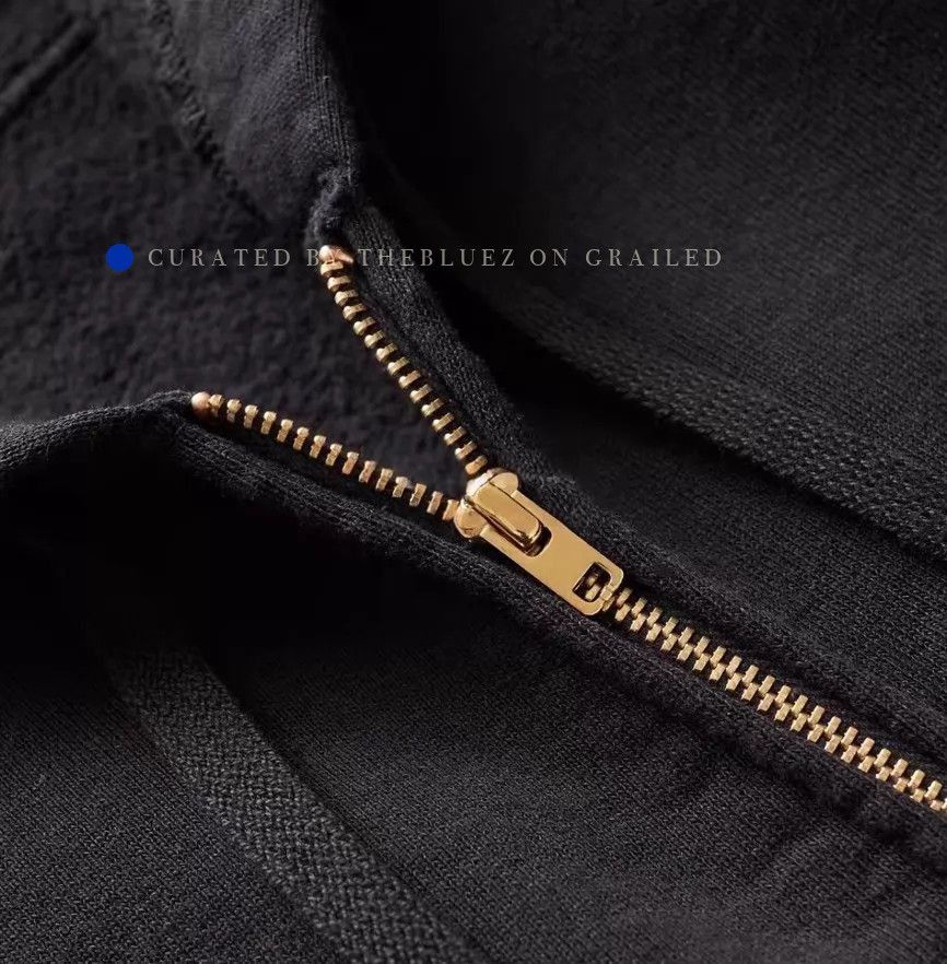 Comoli Lightweight Black Zip Hoodie Size US M / EU 48-50 / 2 - 2 Thumbnail