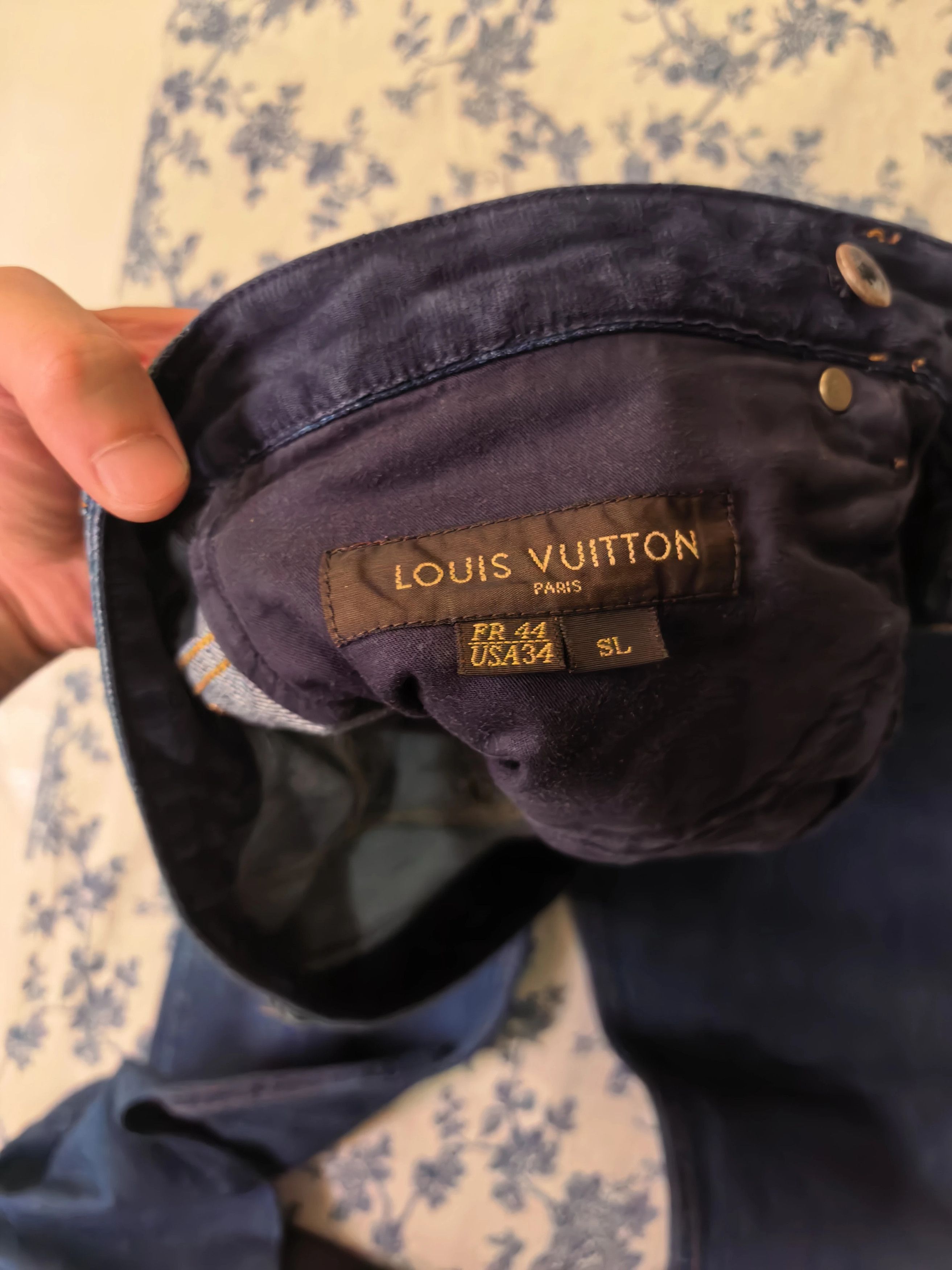 Louis Vuitton Stylish Blue Men's Jeans, Size 34 Size US 34 / EU 50 - 3 Thumbnail