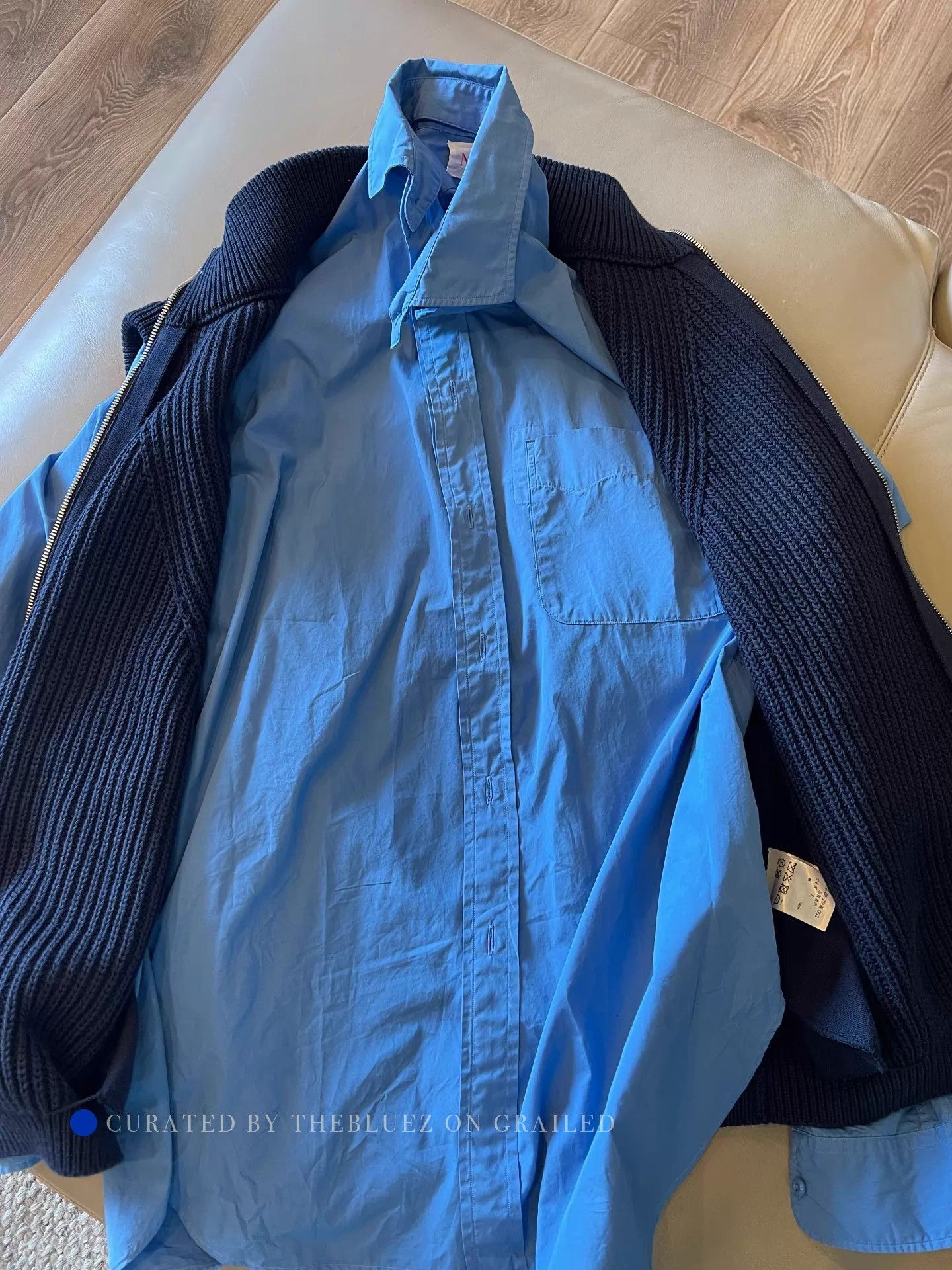 Niceness Blue Long Sleeve Shirt with Detachable Collar Size US M / EU 48-50 / 2 - 8 Thumbnail