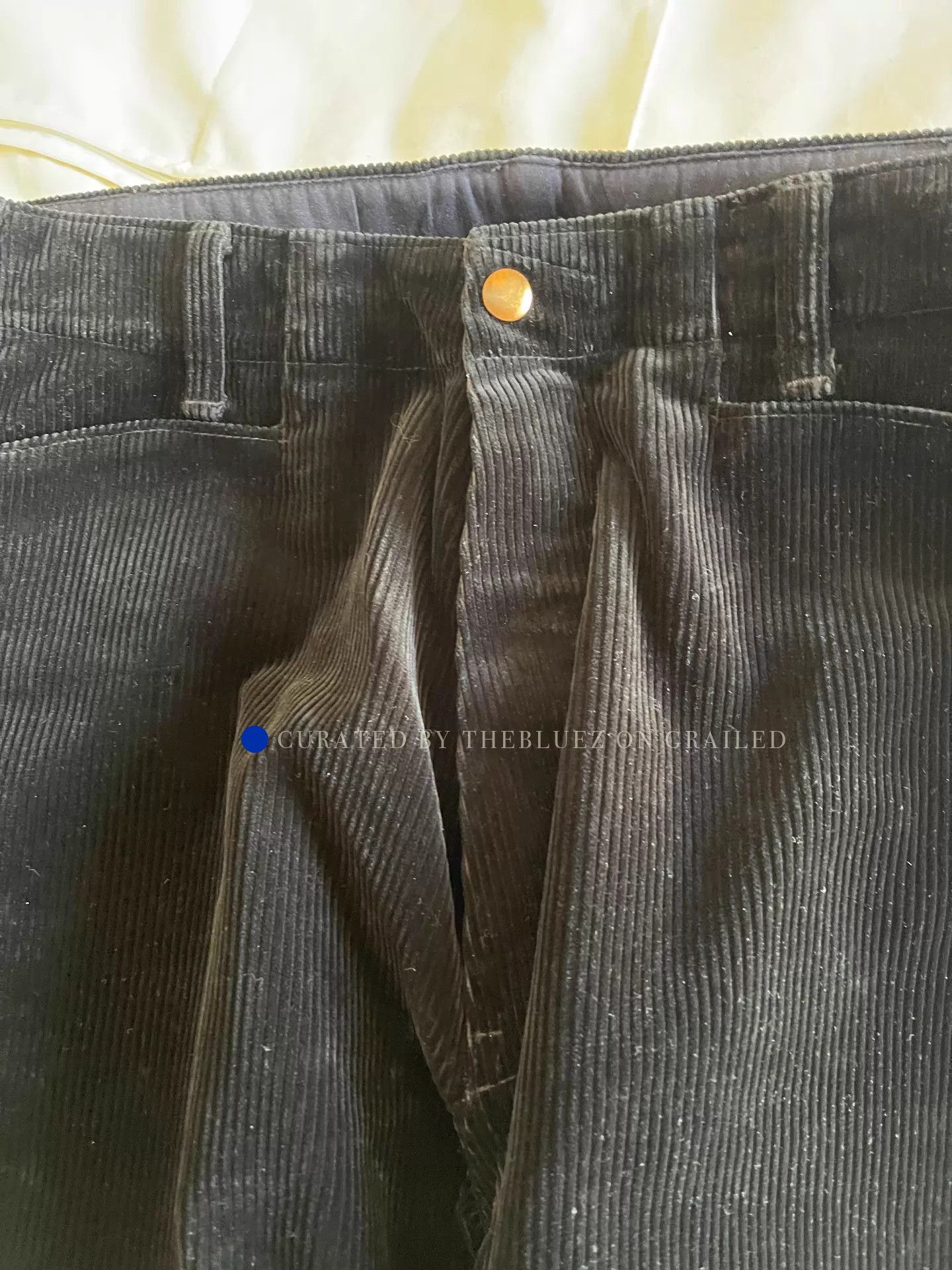 Comoli Thick Black Corduroy Casual Pants Size US 32 / EU 48 - 8 Thumbnail